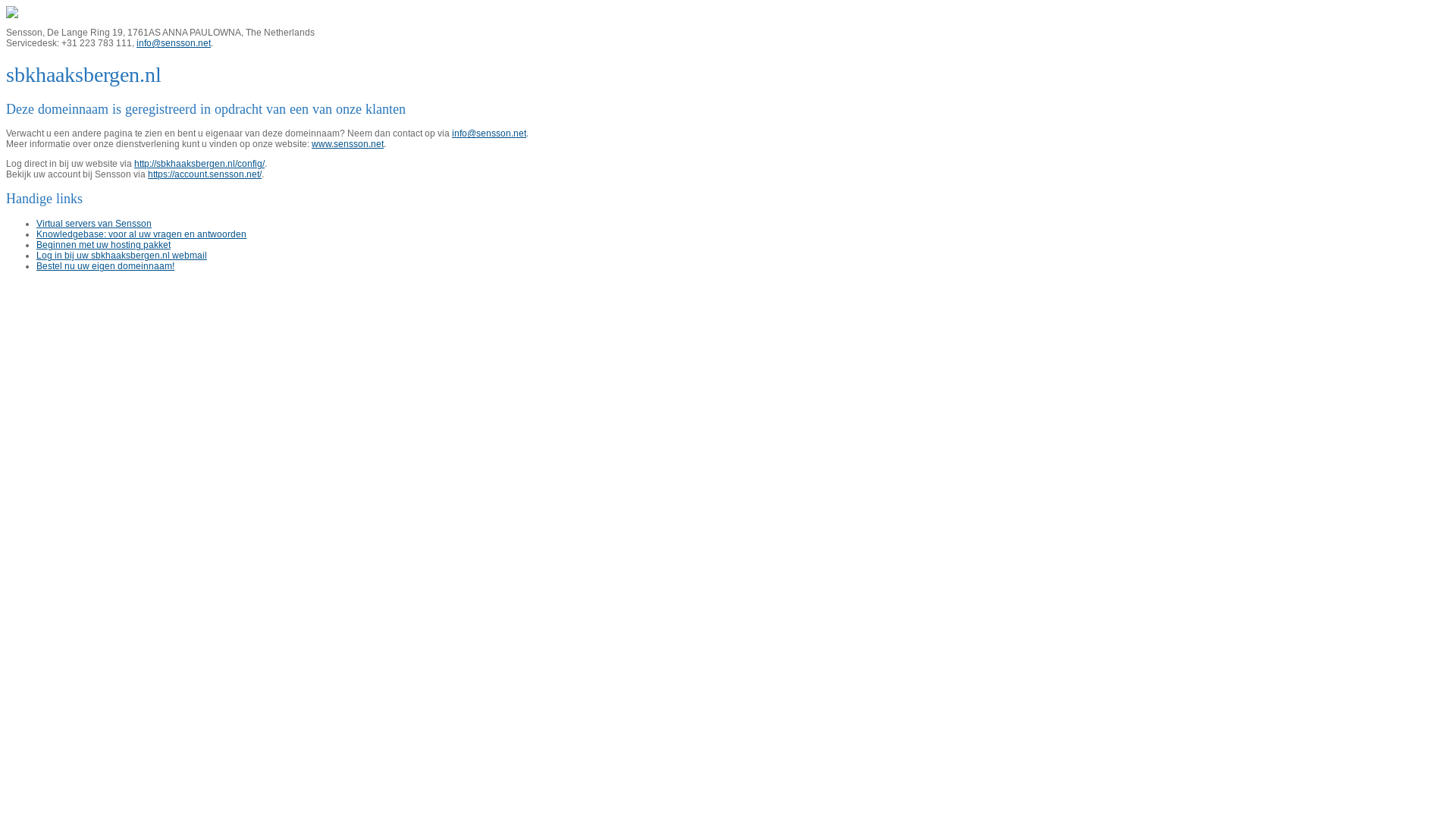 website screenshot of https://sbkhaaksbergen.nl/