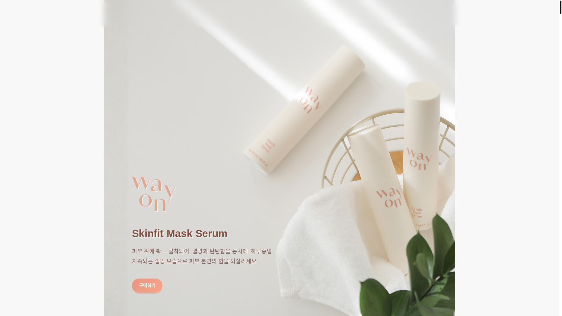 website screenshot of https://wayoncos.co.kr/