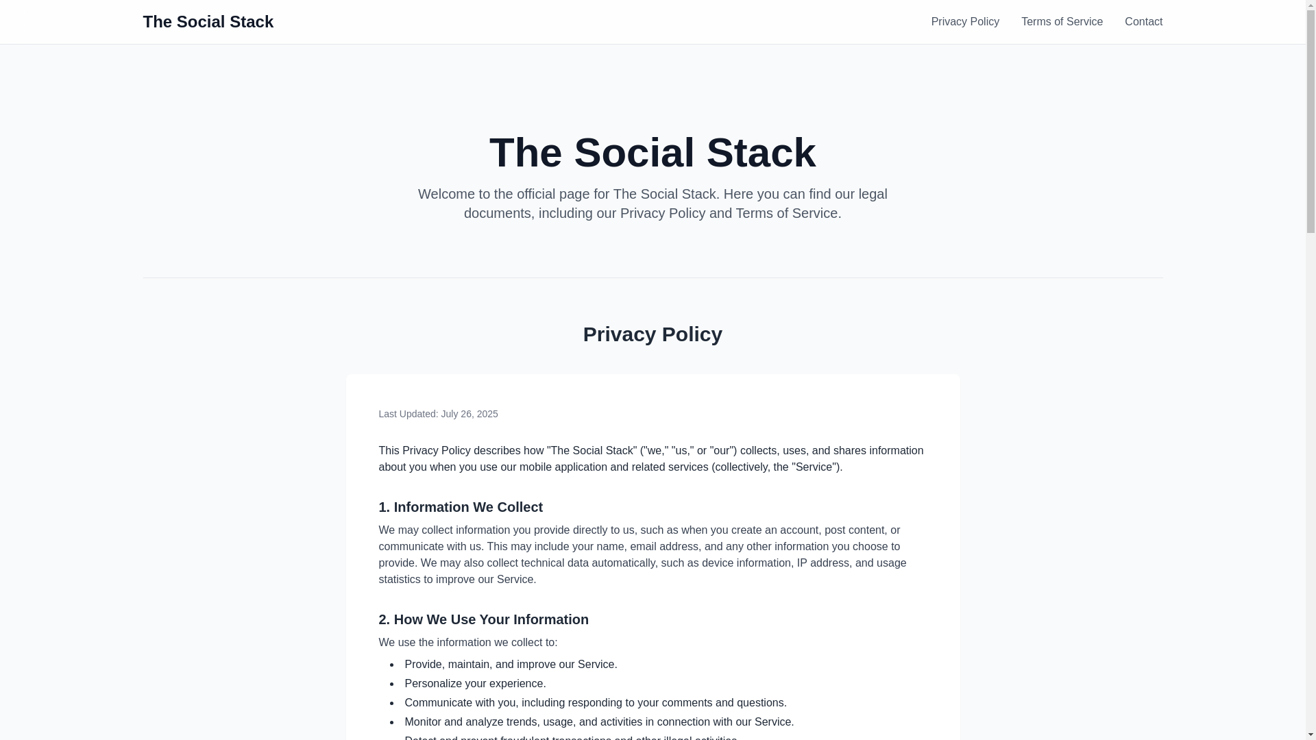 website screenshot of https://terms-thesocialstack.pages.dev/