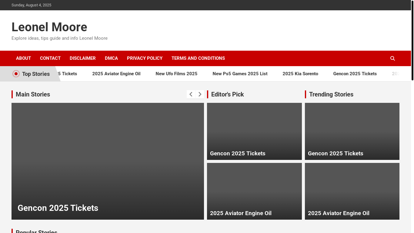 website screenshot of https://leonelmoore.pages.dev/
