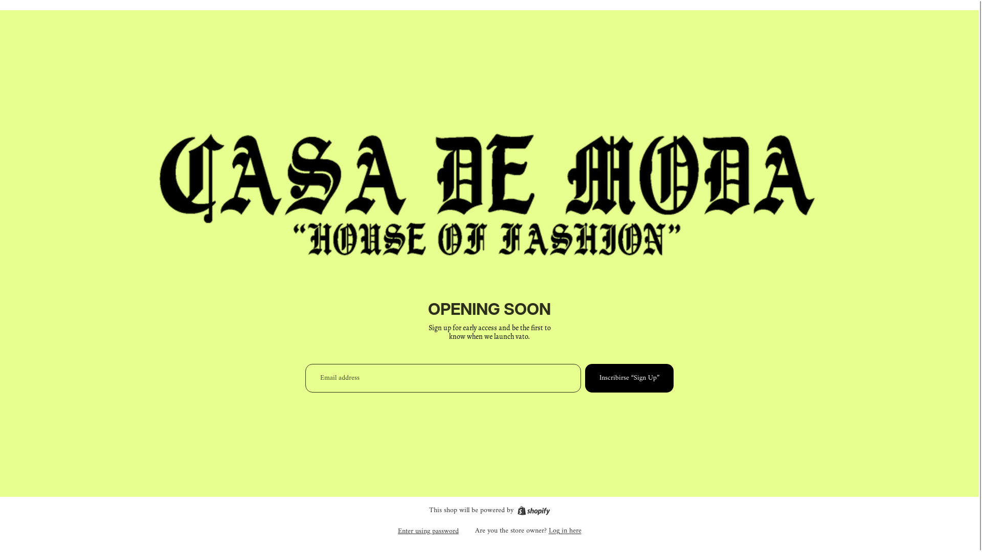 website screenshot of https://casademoda.co/