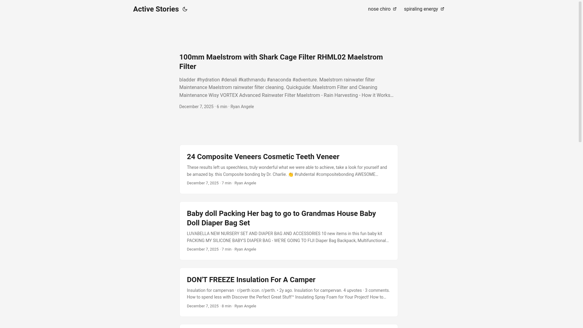 website screenshot of https://activestories.pages.dev/