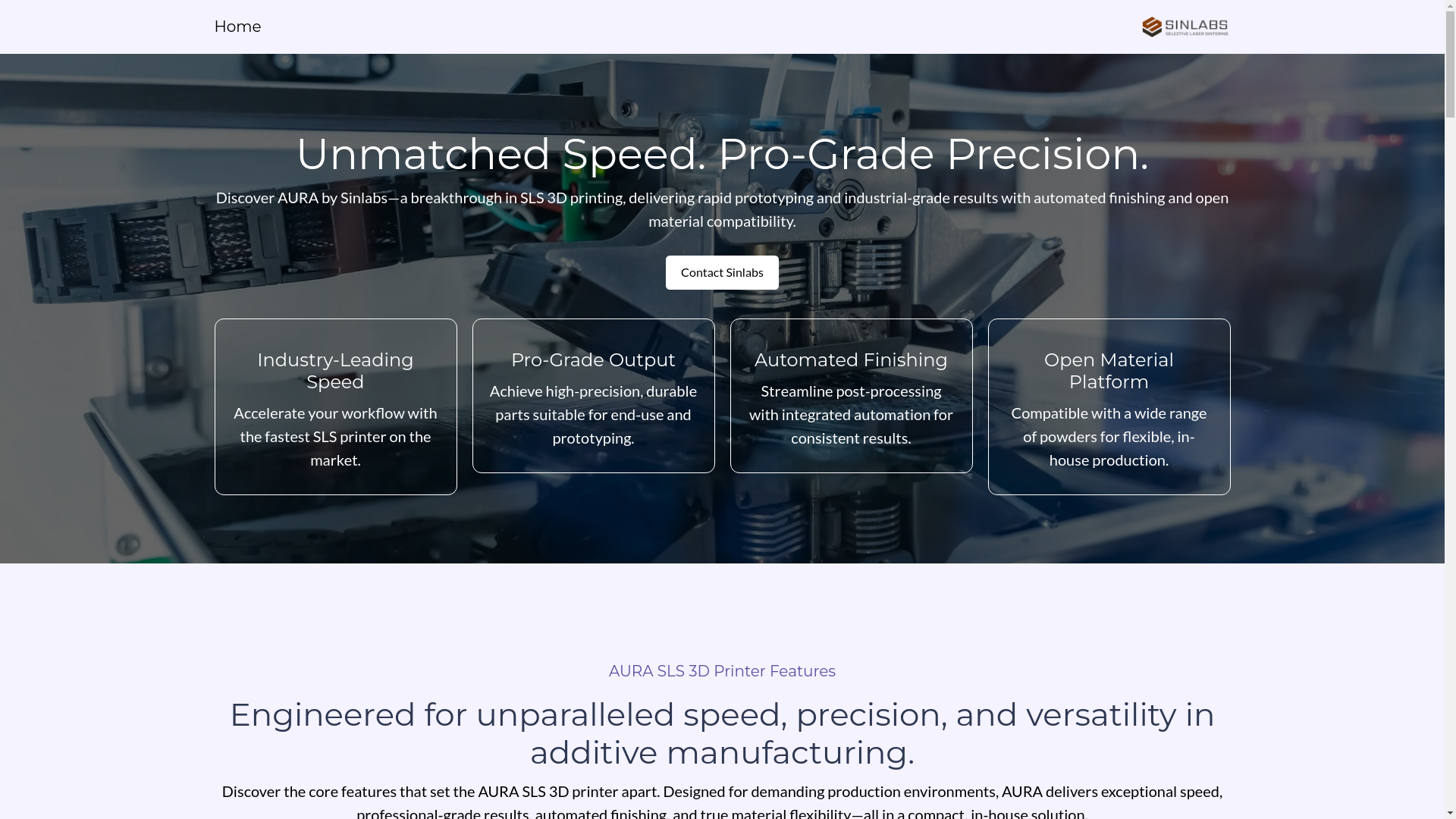 website screenshot of https://sinlabs.co/