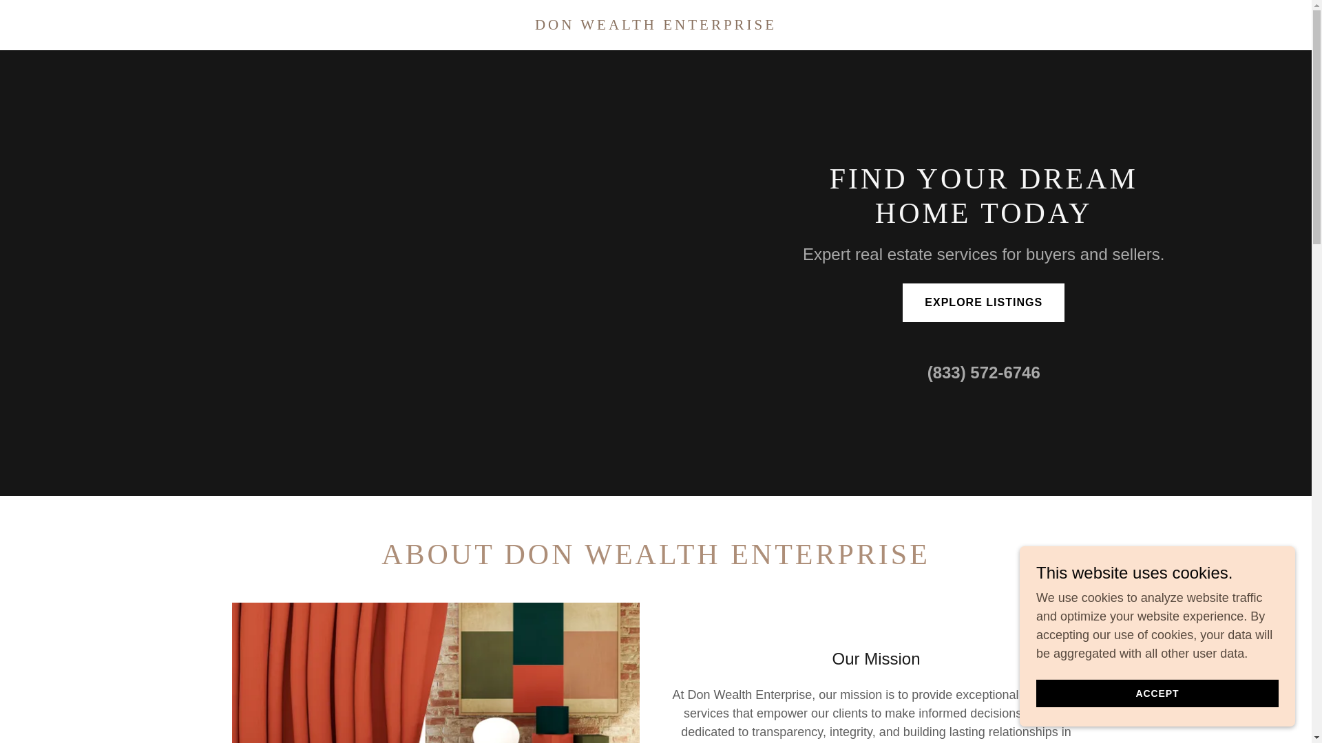 website screenshot of https://donwealth.info/
