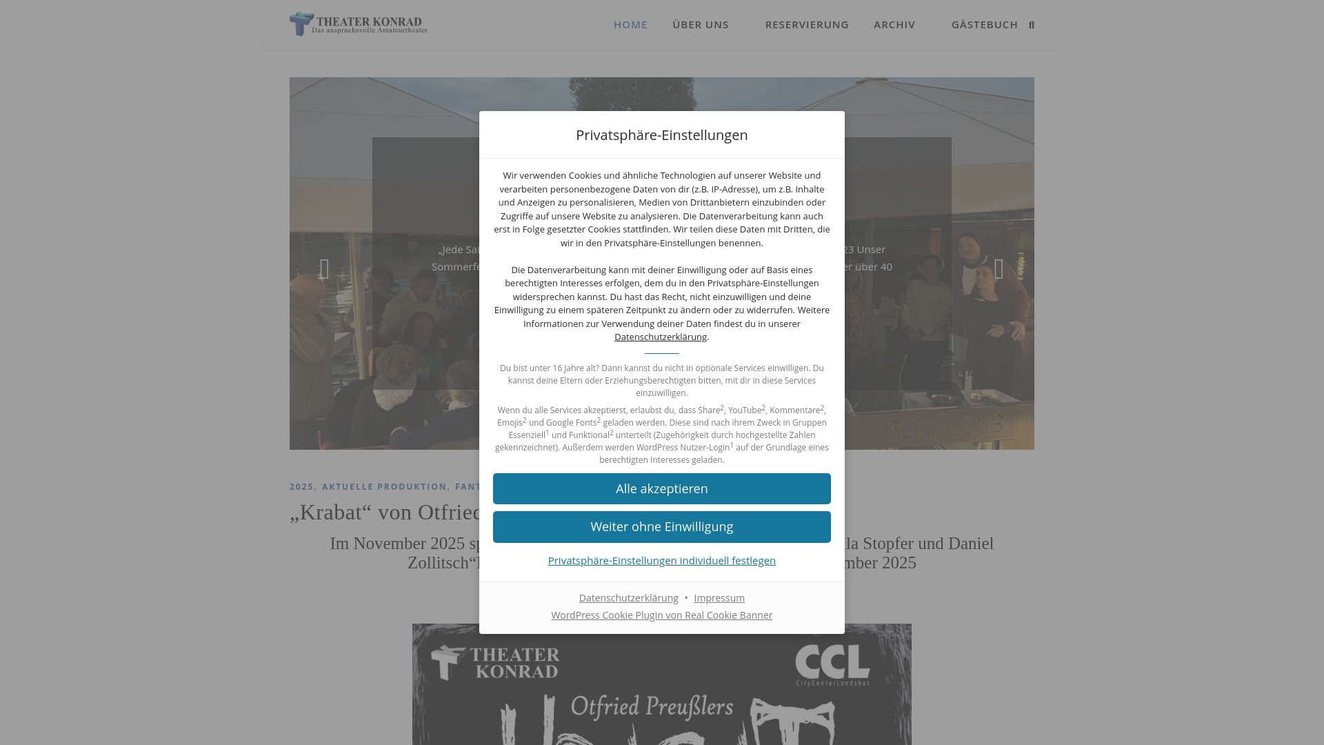 website screenshot of https://theaternikola.de/