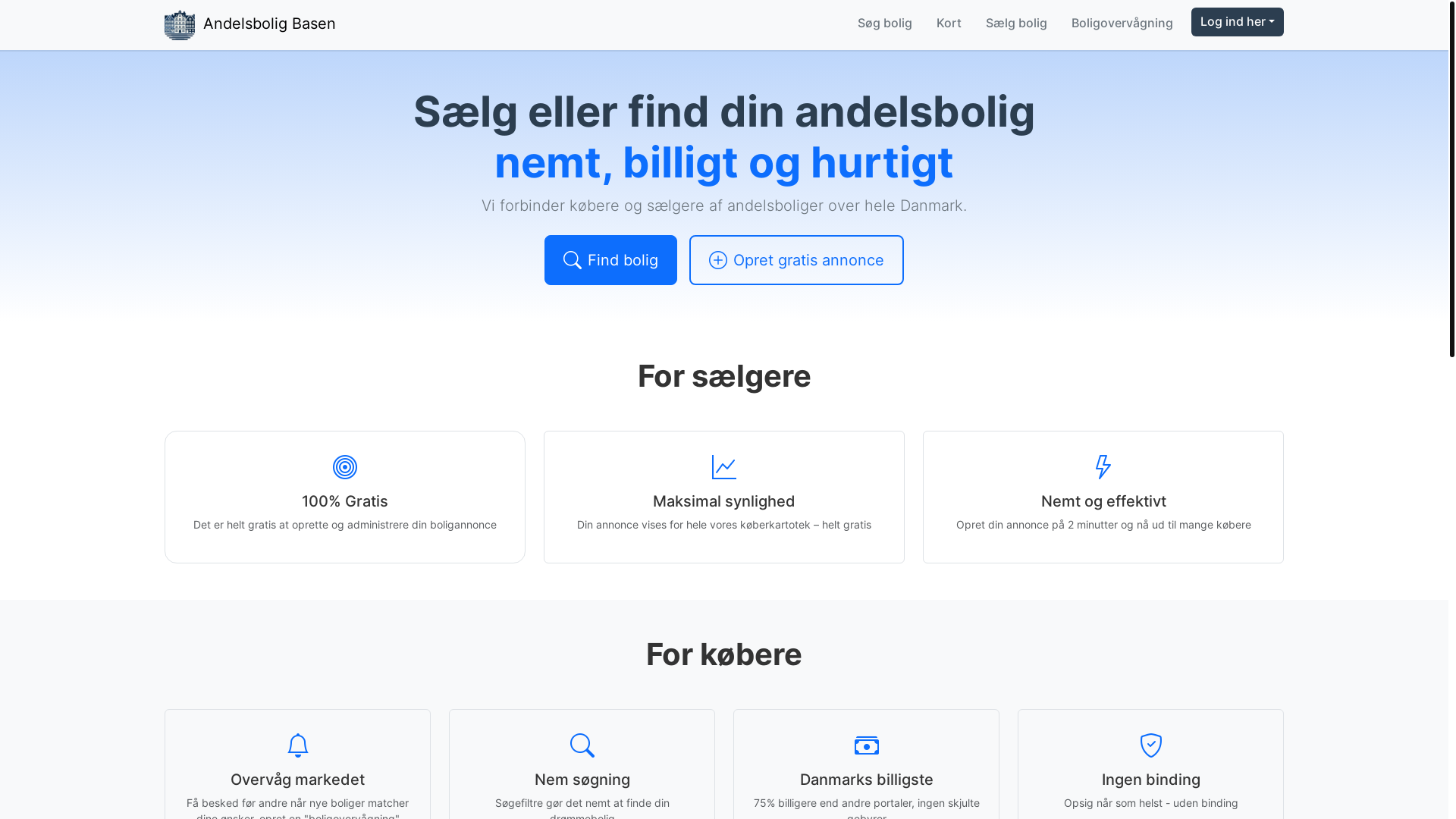 website screenshot of https://andelsbolig-frontend.pages.dev/