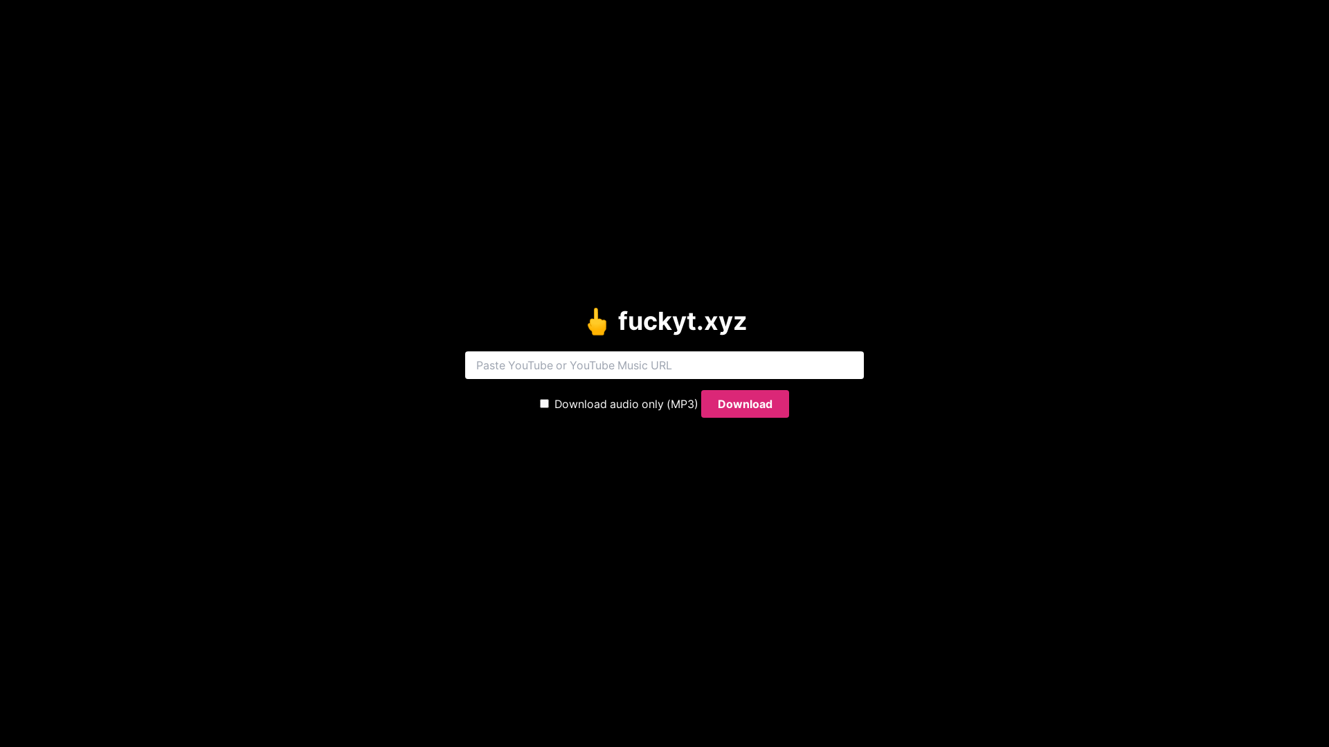 website screenshot of https://fuckyt-xyz-frontend.pages.dev/