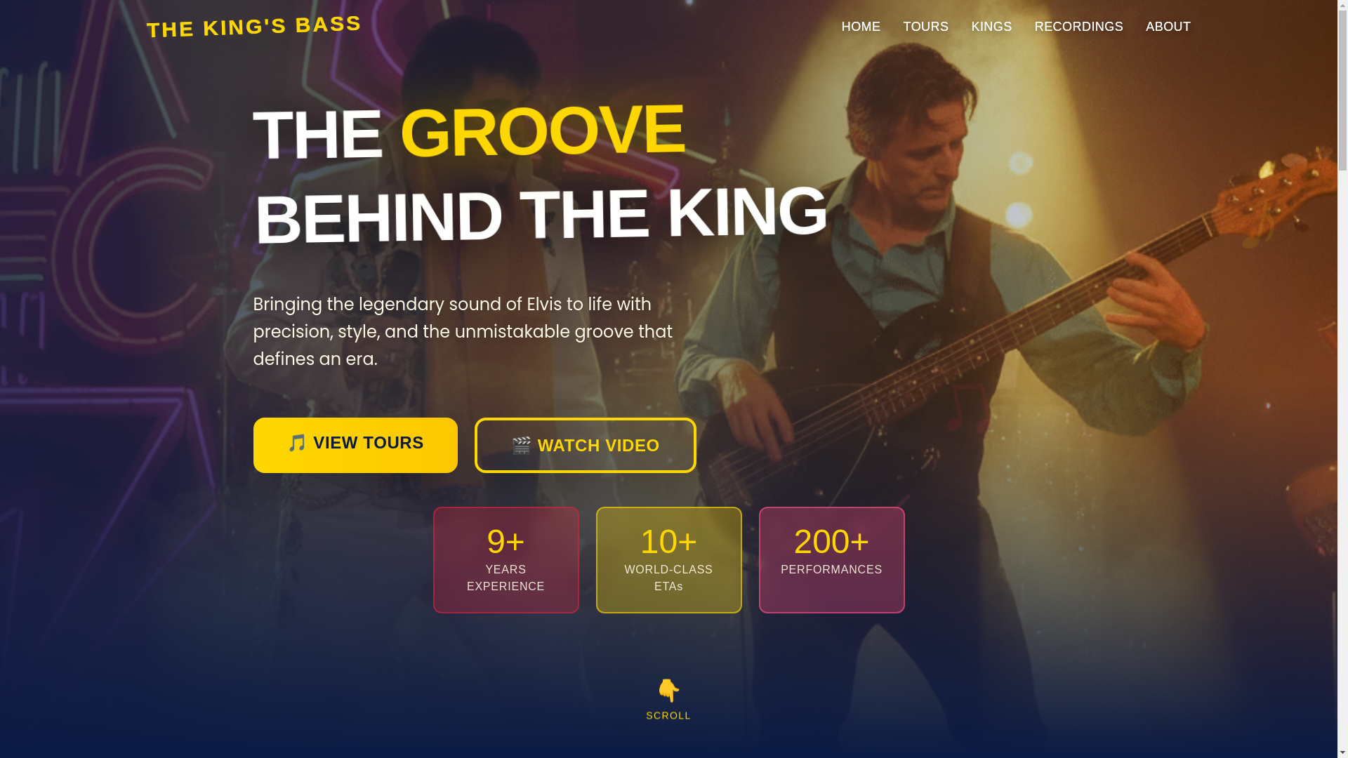website screenshot of https://www.thekingsbass.com