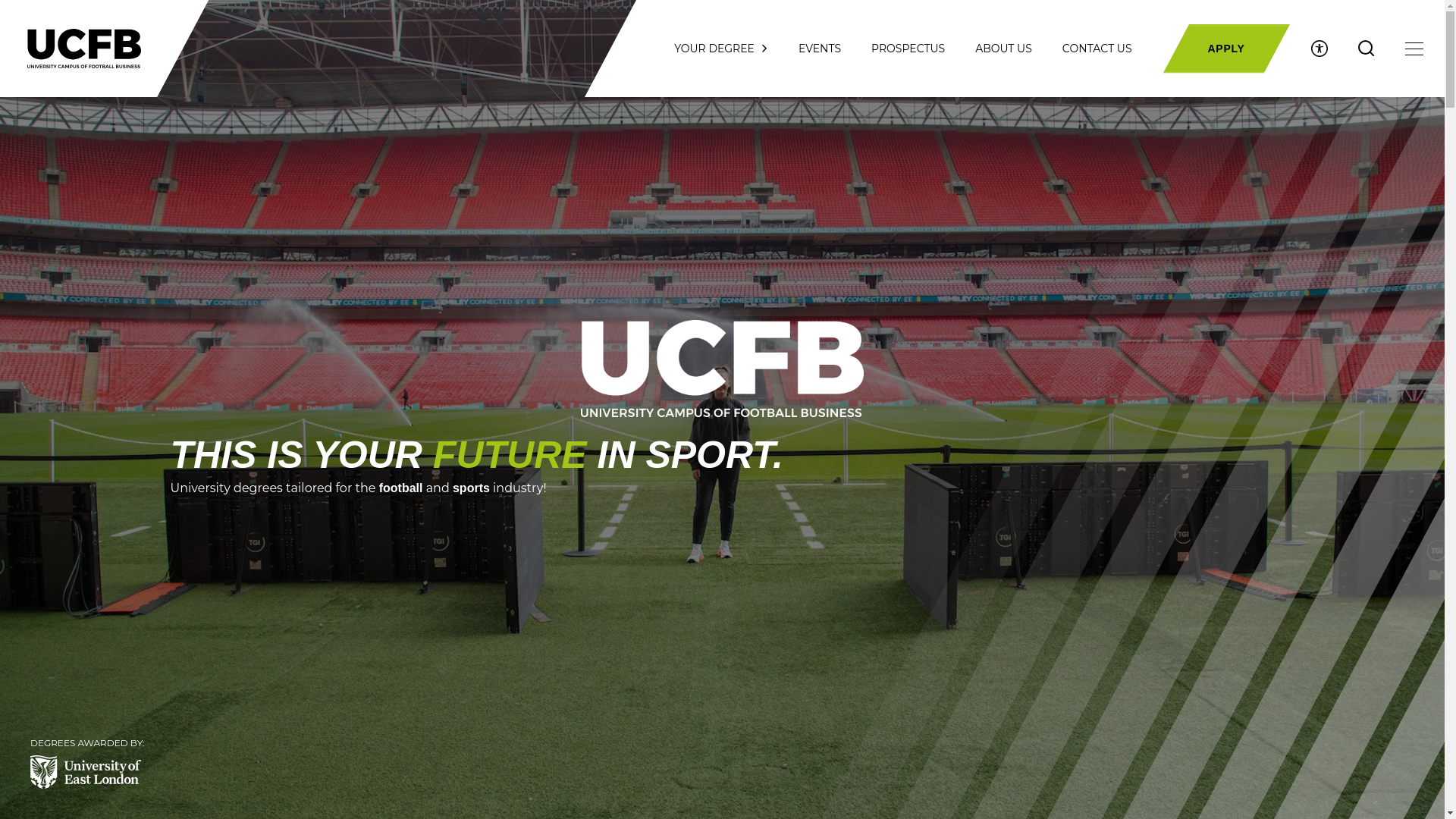 website screenshot of https://www.ucfb.ac.uk/
