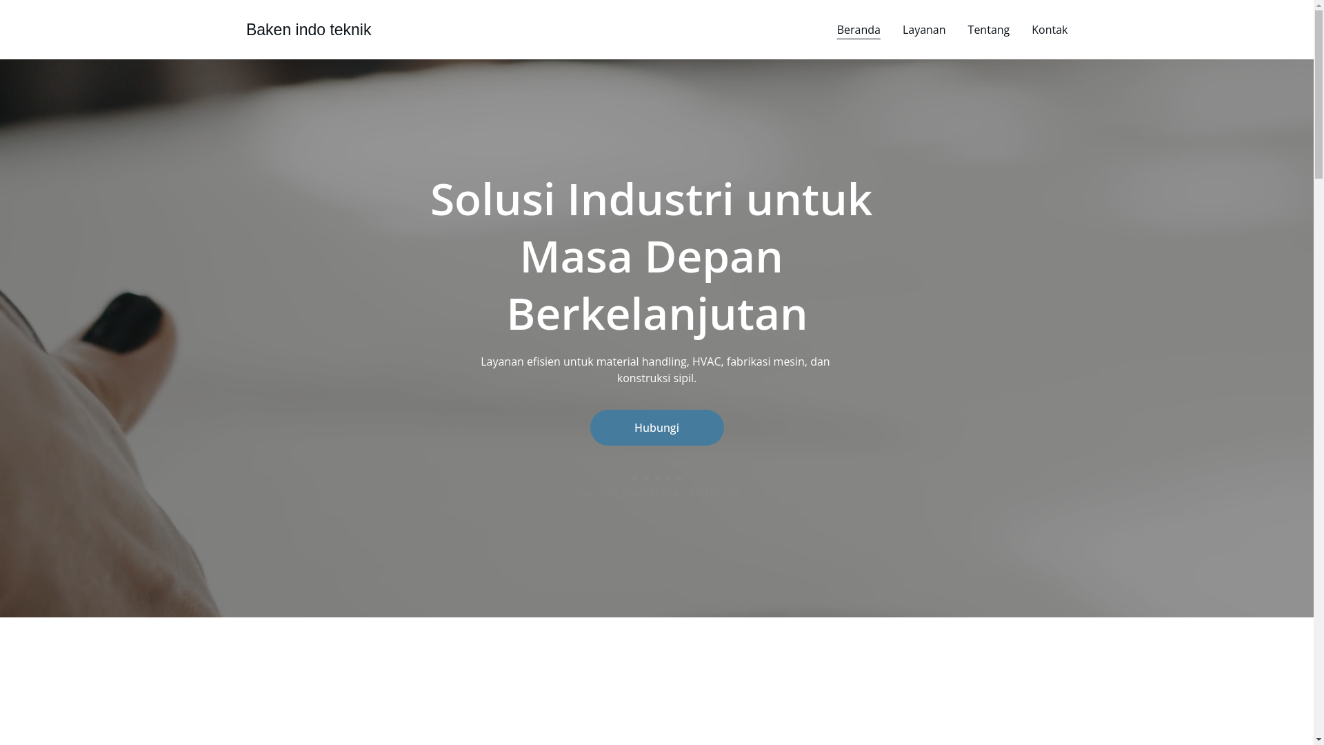 website screenshot of https://bakenindoteknik.com/