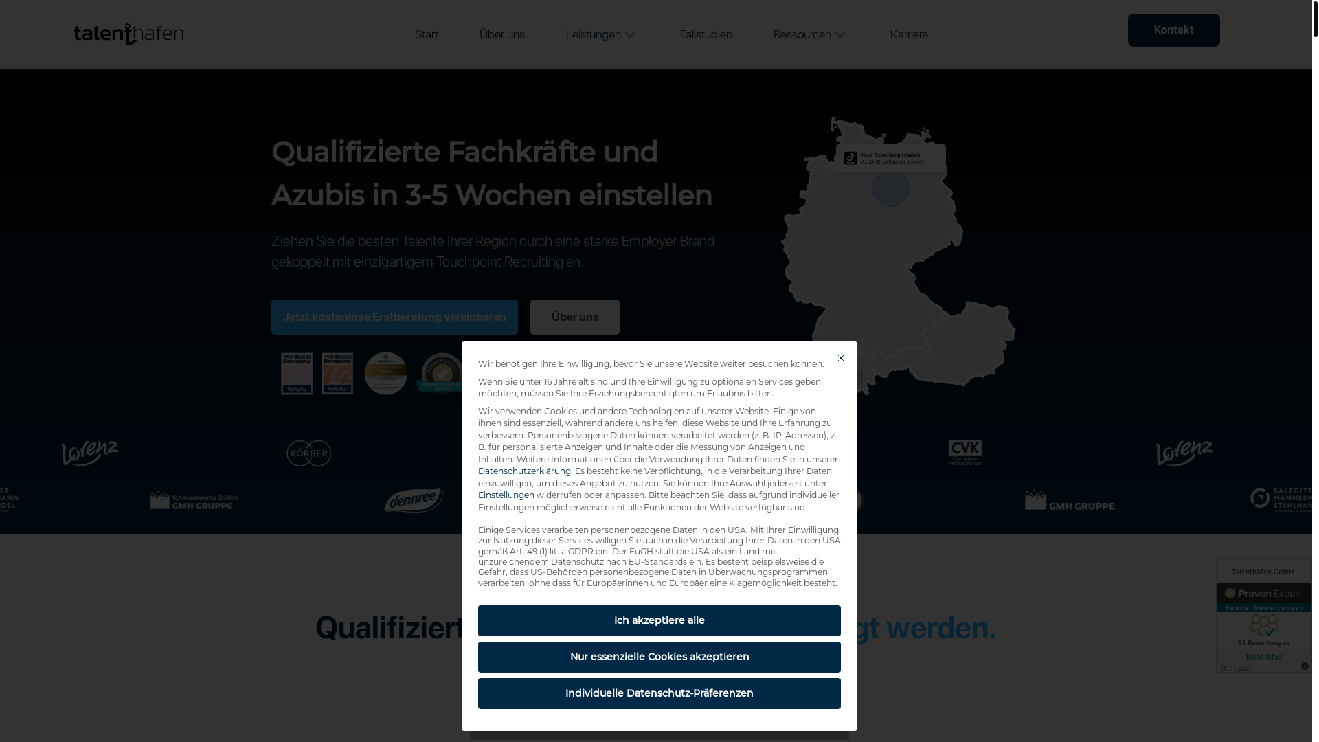 website screenshot of https://thfachkraft.de/