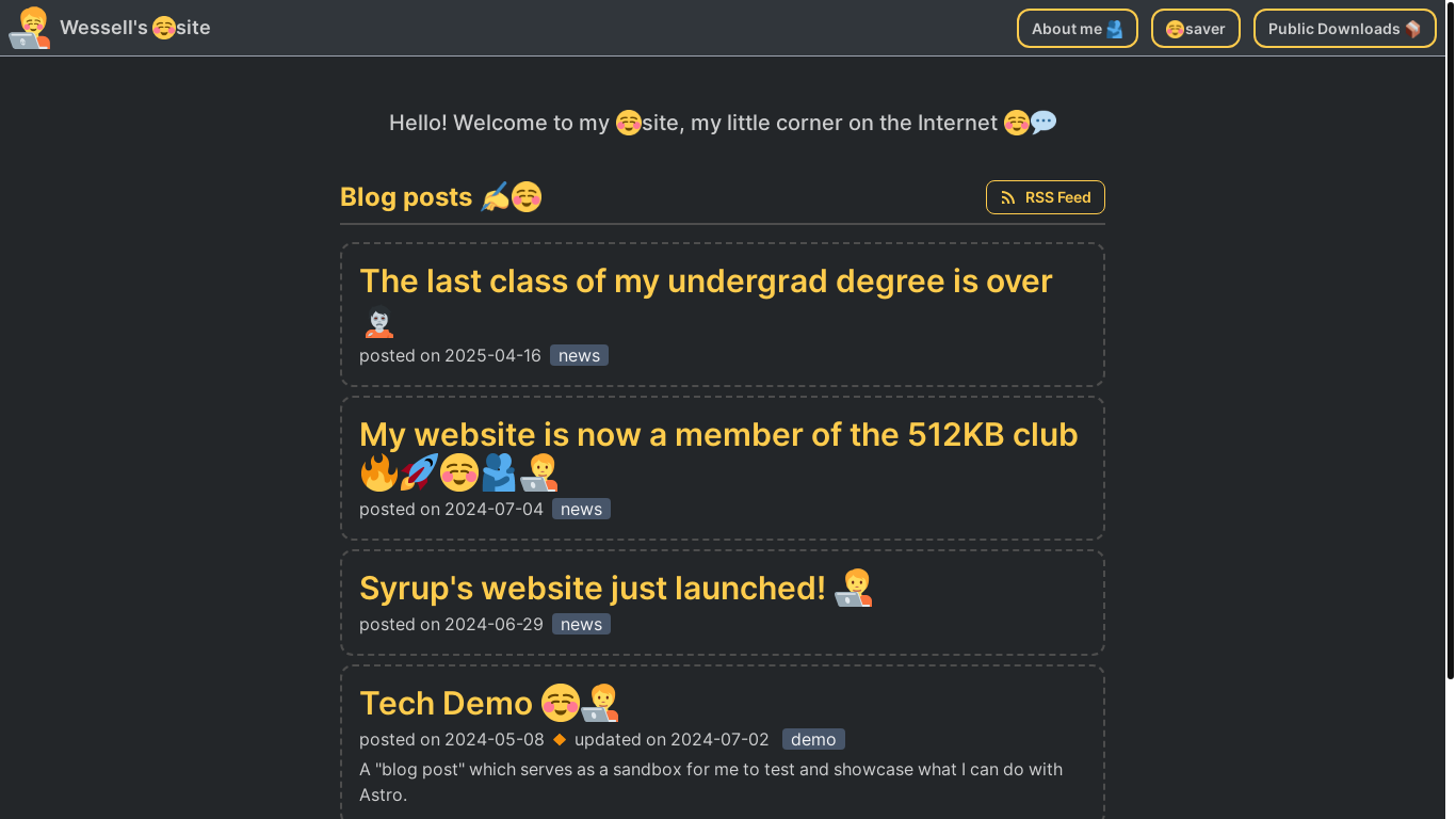 website screenshot of https://wesl.cc/