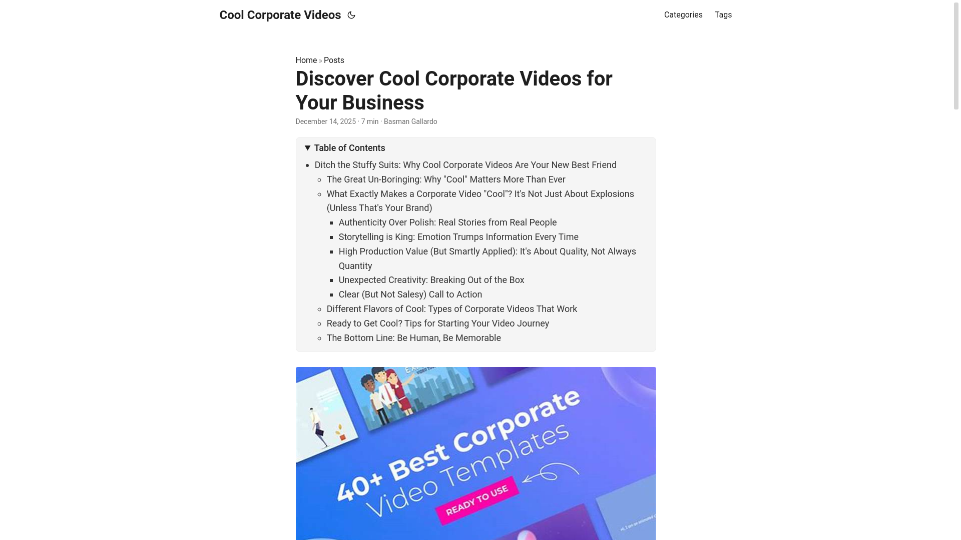 website screenshot of https://coolcorporatevideos8.pages.dev/