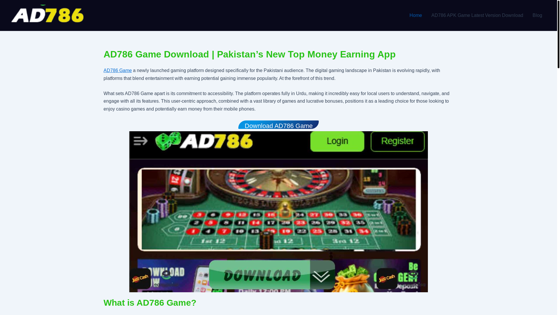 website screenshot of https://ad786game.net/