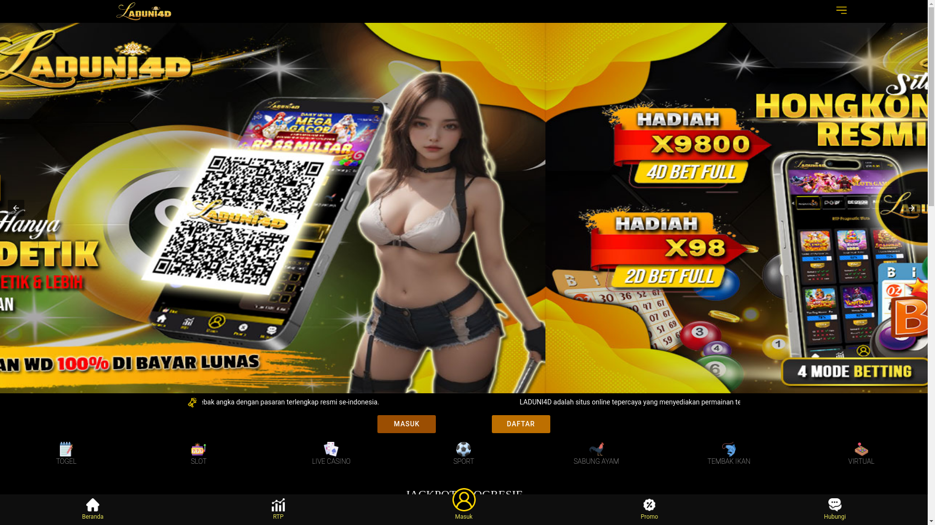 website screenshot of https://laduni4d-a73.pages.dev/