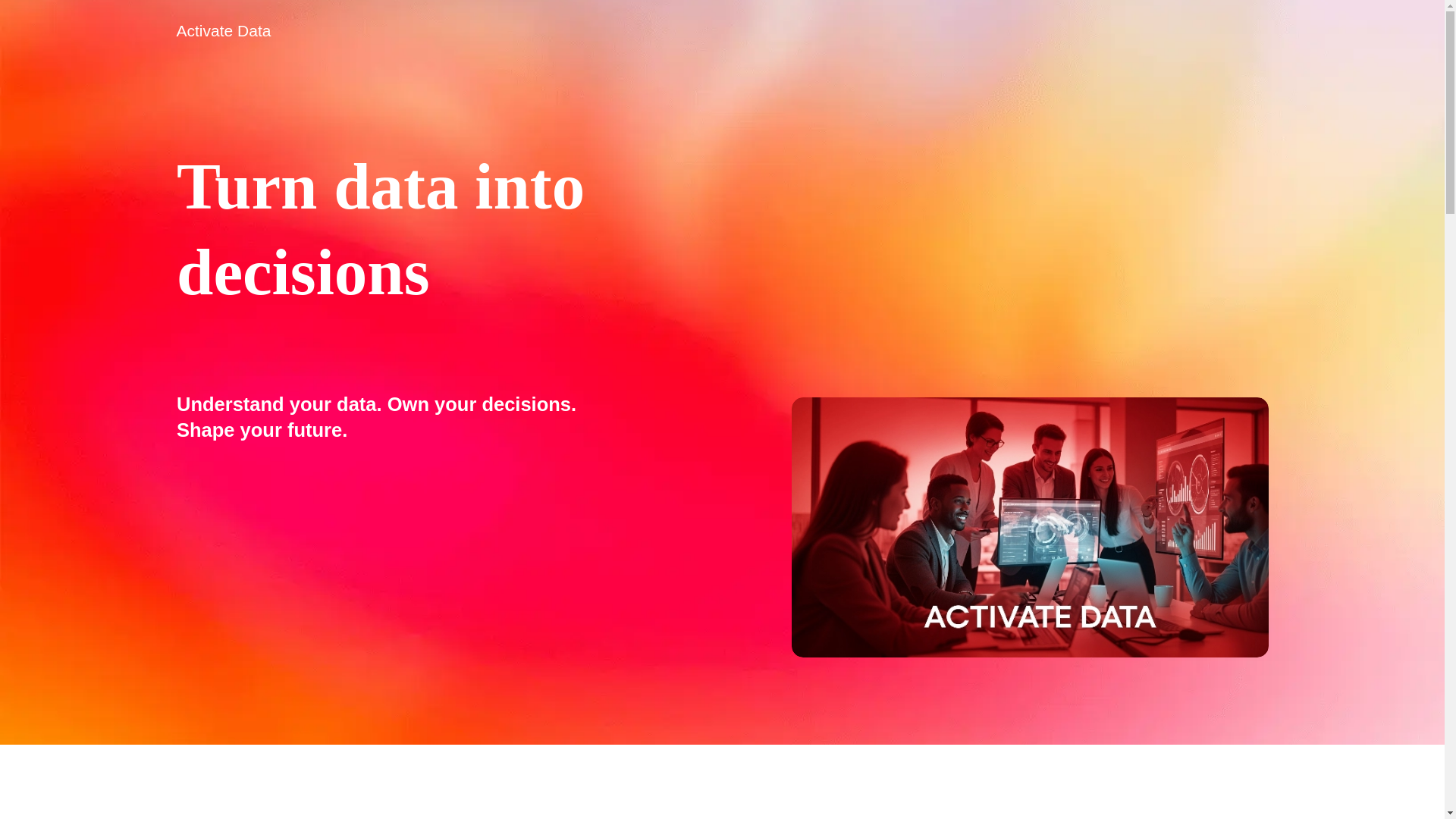 website screenshot of https://activatedata.io/