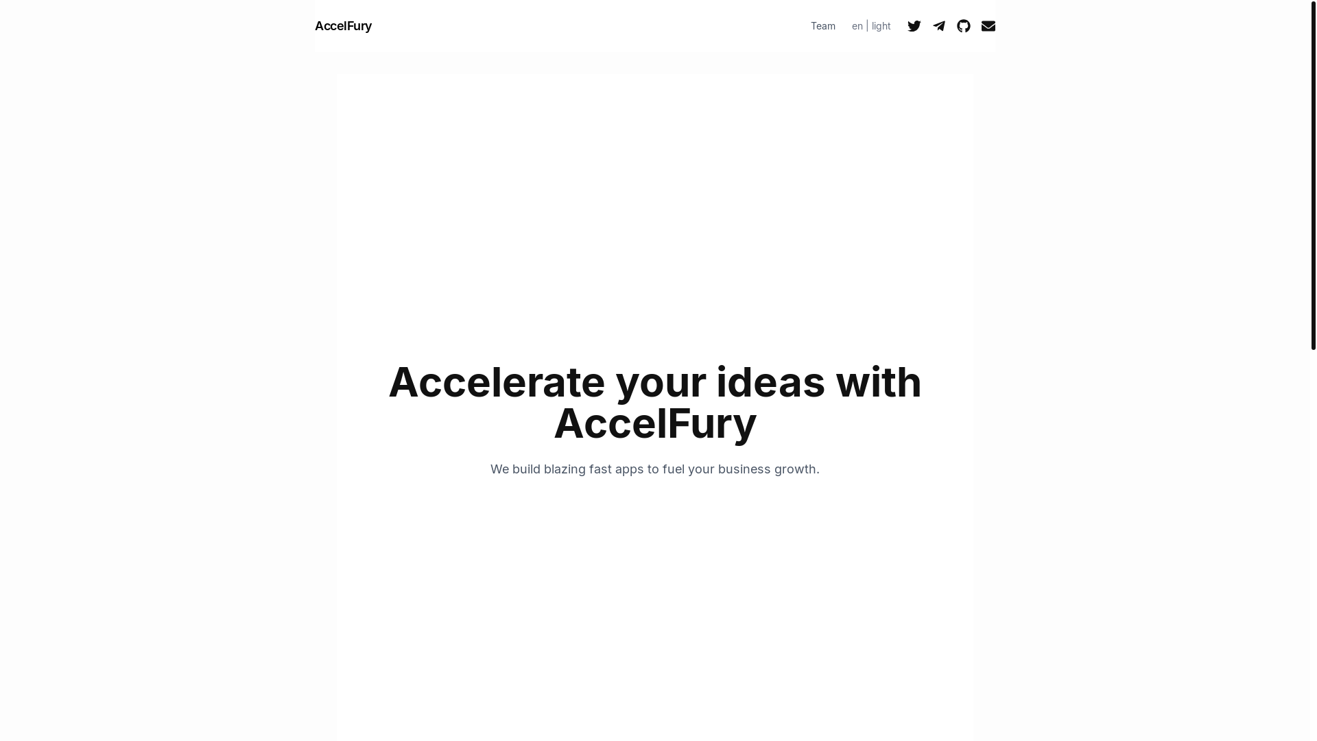 website screenshot of https://accelfury.com/