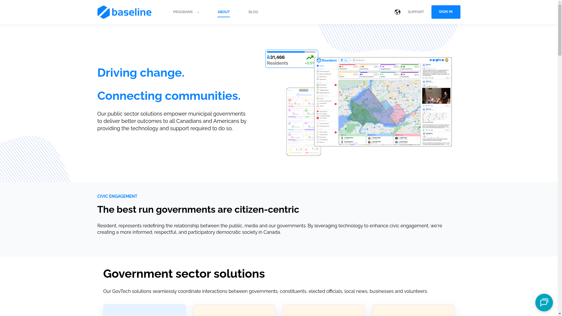 website screenshot of https://scalebaseline.com/