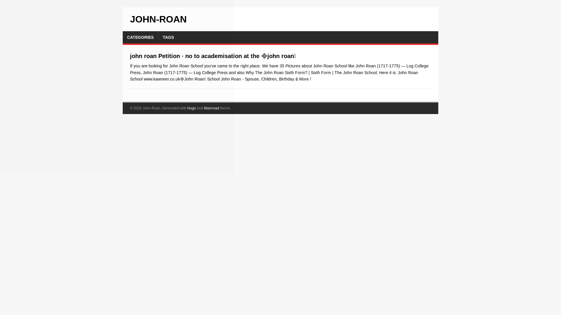 website screenshot of https://john-roan.pages.dev/