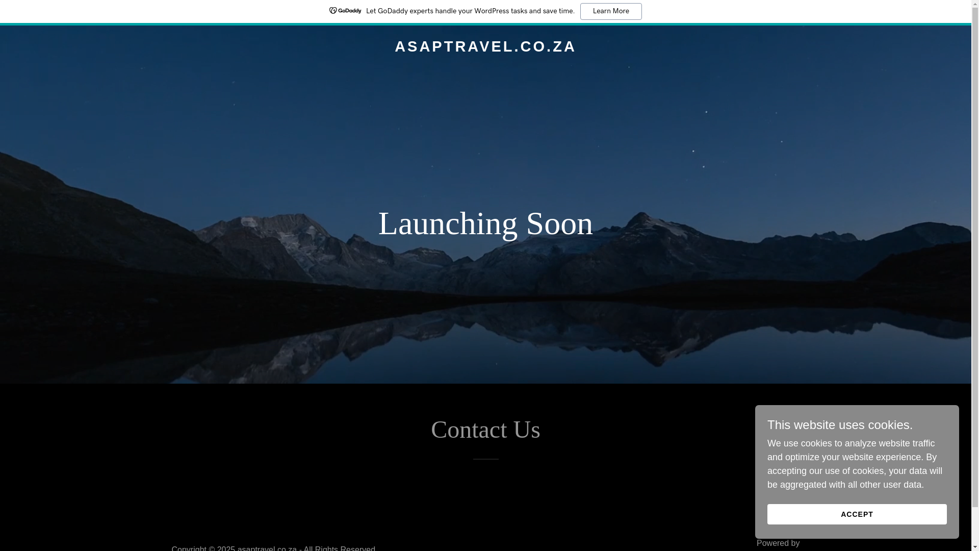 website screenshot of https://asaptravel.co.za/