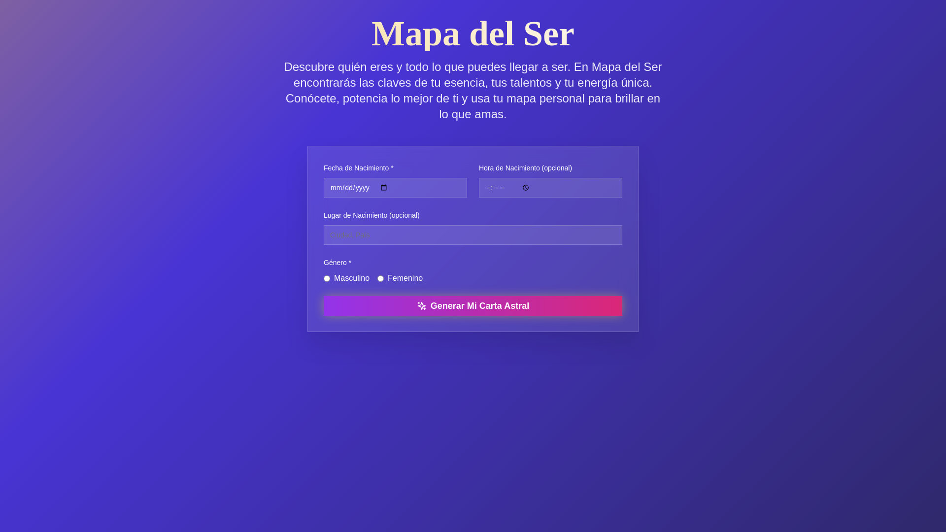 website screenshot of https://mapadelser.cl/