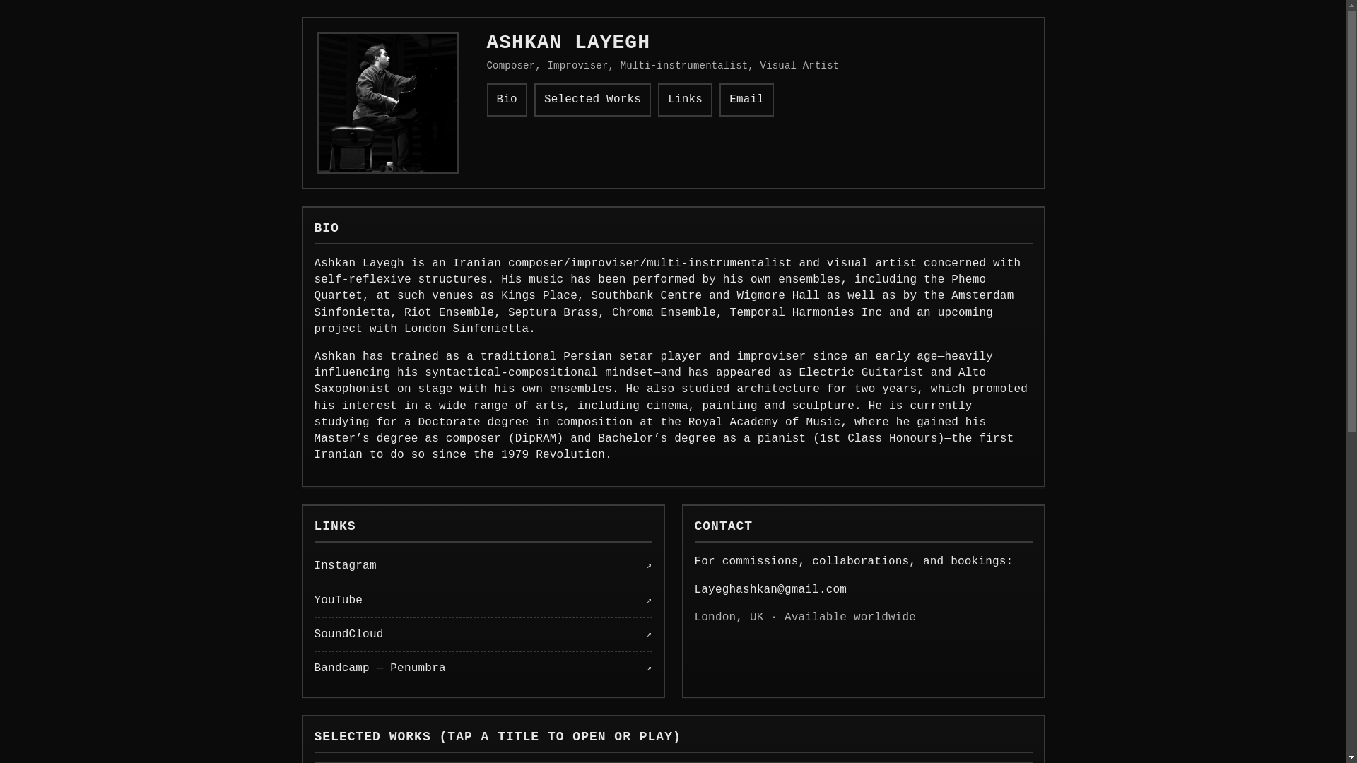 website screenshot of https://ashkanlayegh.com/