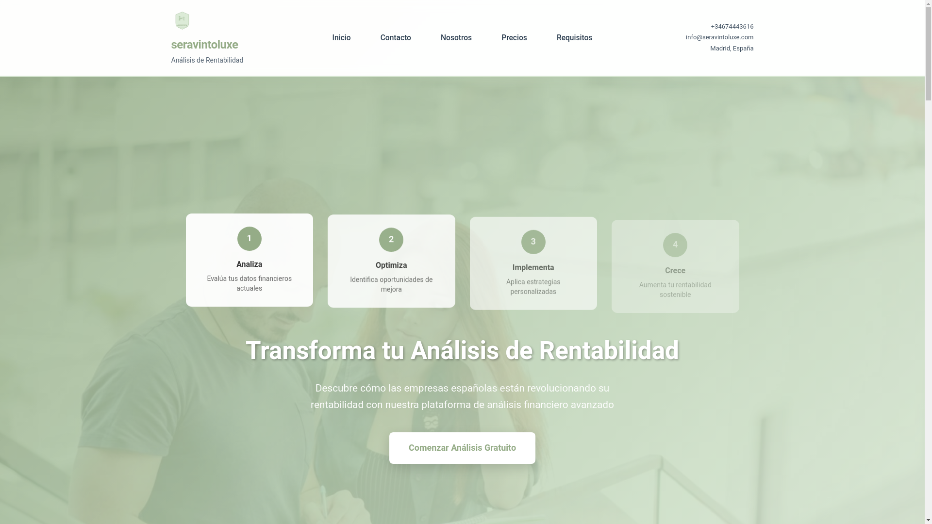 website screenshot of https://seravintoluxe.com/