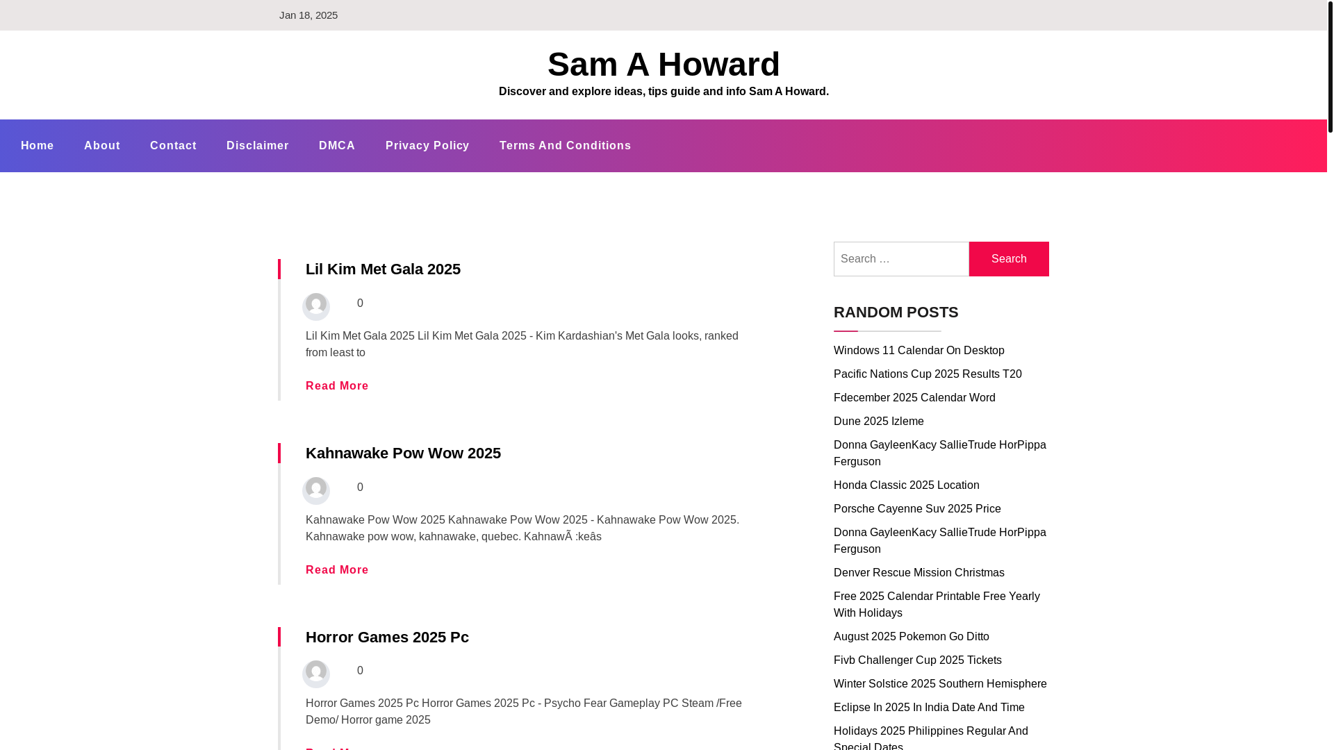 website screenshot of https://samahowardk.pages.dev/