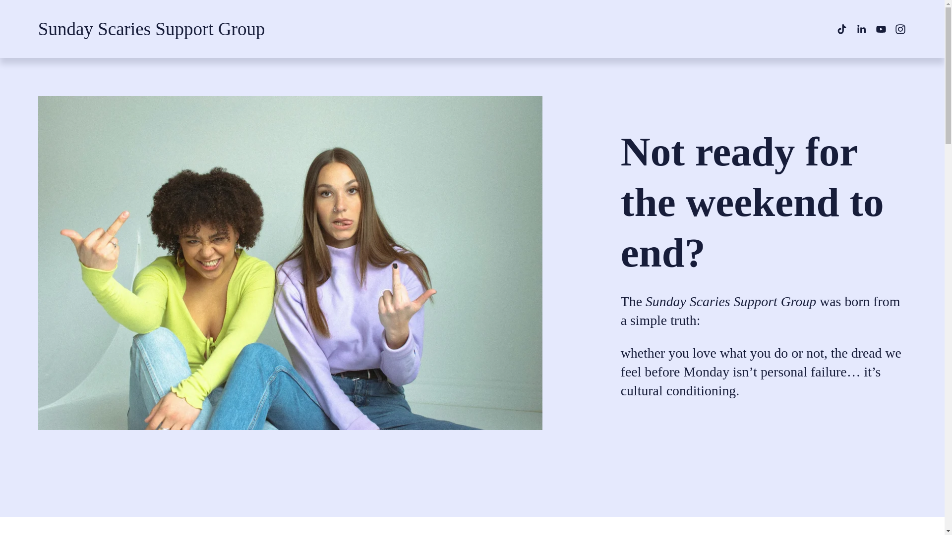 website screenshot of https://sundayscariessupportgroup.com/