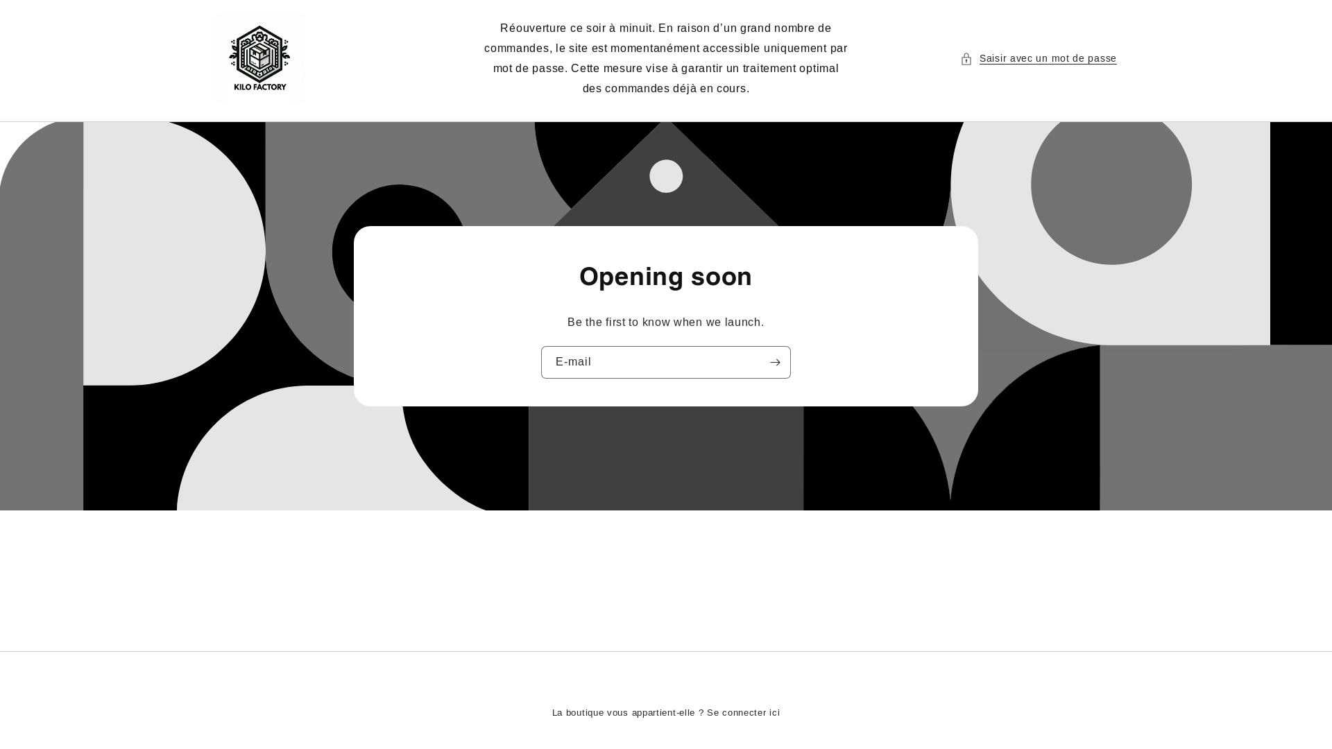 website screenshot of https://kilofactory.fr/