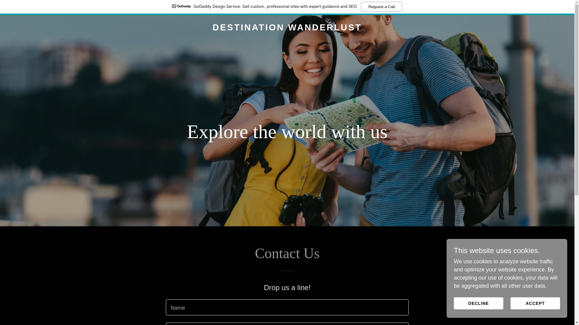 website screenshot of https://destinationwanderlust.info/