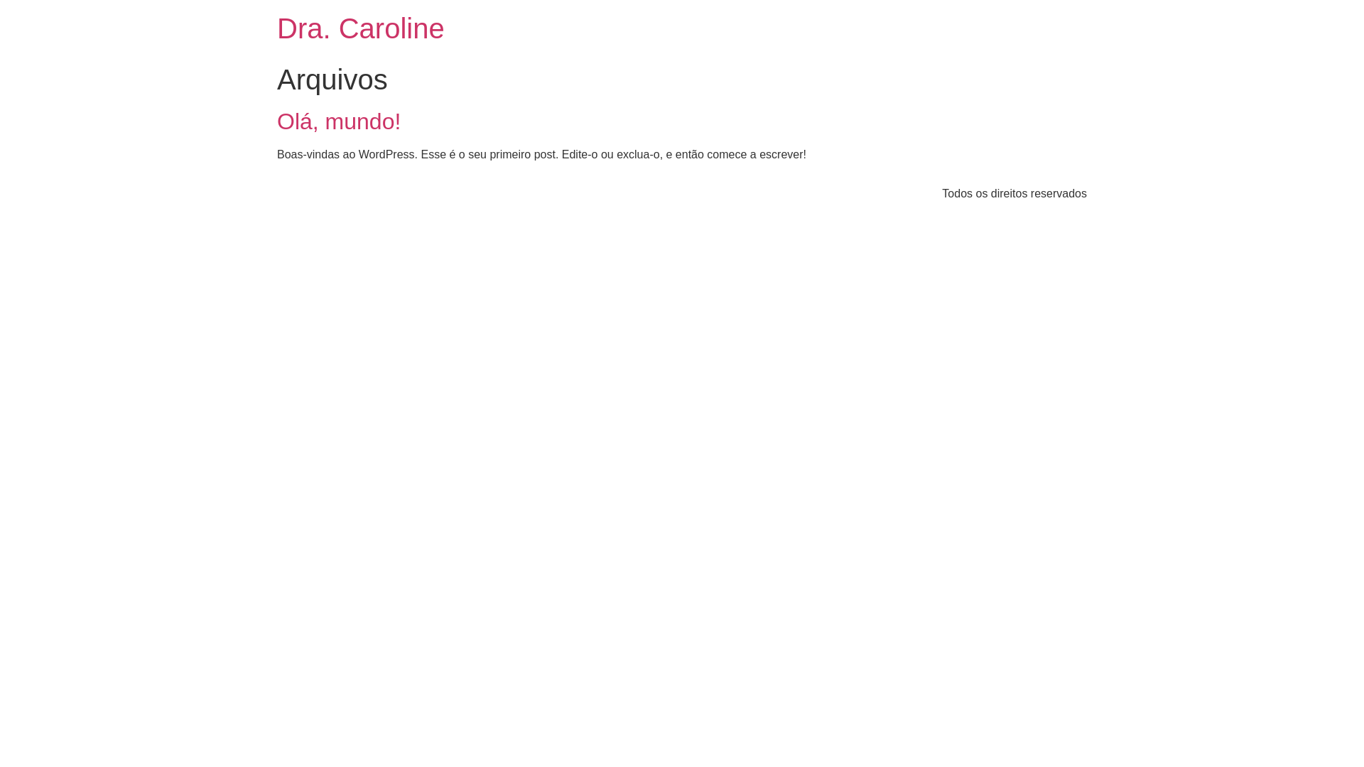 website screenshot of https://dracarolinemaldonado.com.br/