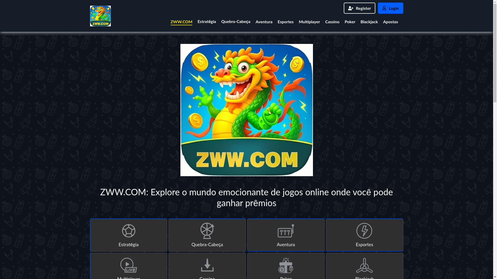 website screenshot of https://zwwcasino.com/