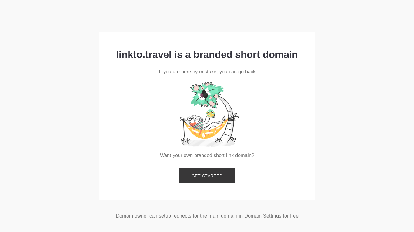 website screenshot of https://linkto.travel/