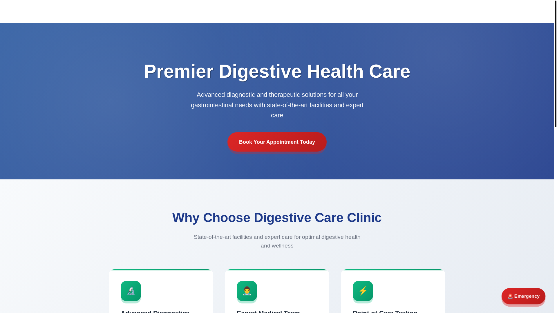 website screenshot of https://digestive-care-clinic.pages.dev/