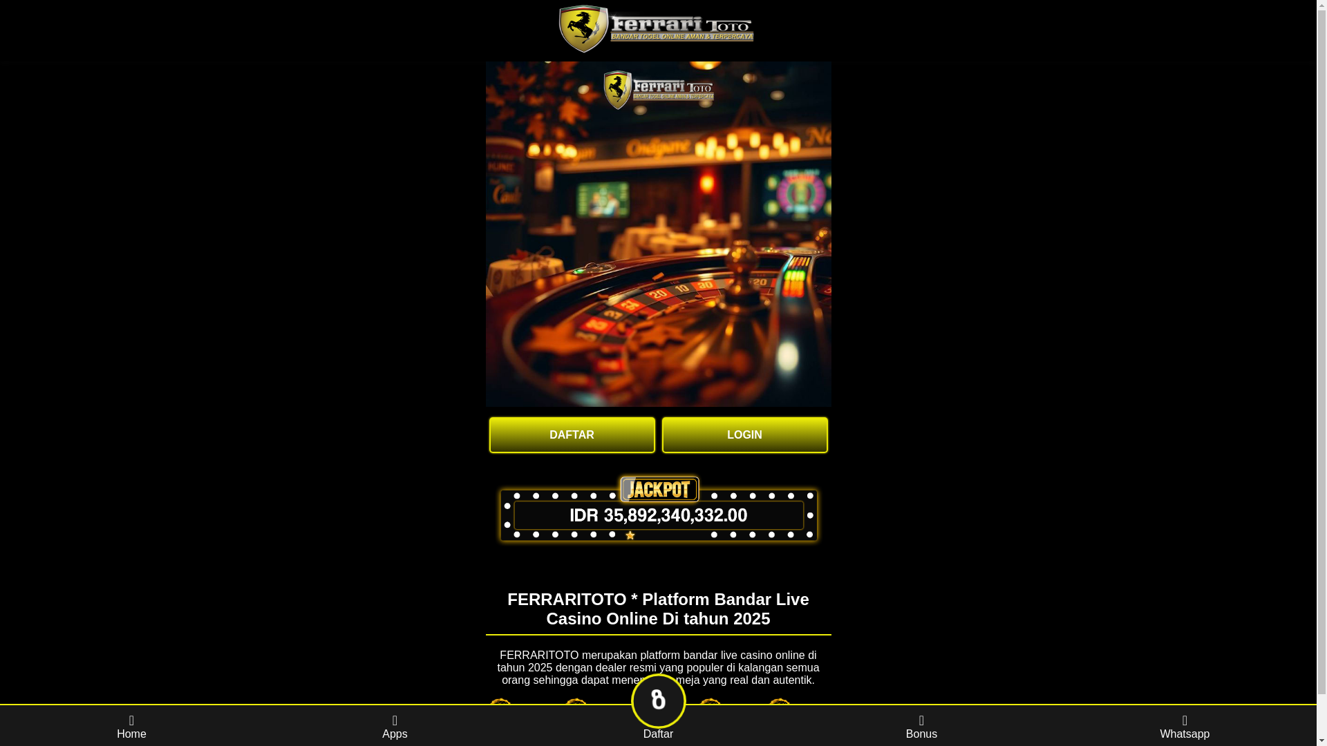 website screenshot of https://ferraritoto-casino.pages.dev/