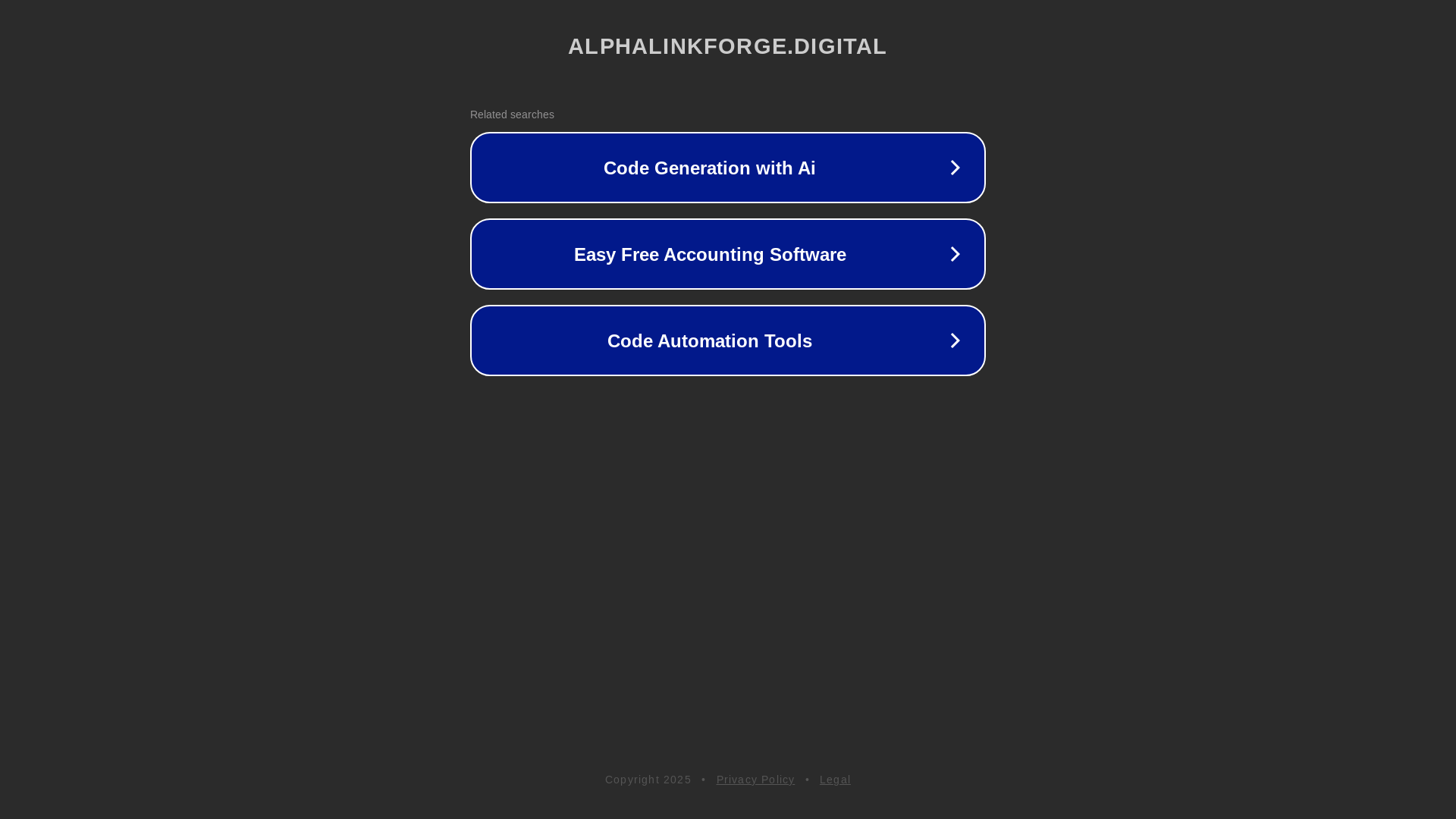 website screenshot of https://alphalinkforge.digital/
