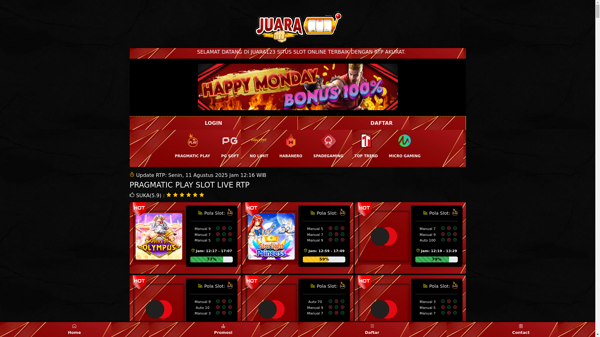 website screenshot of https://rtpjuara123list-10.pages.dev/