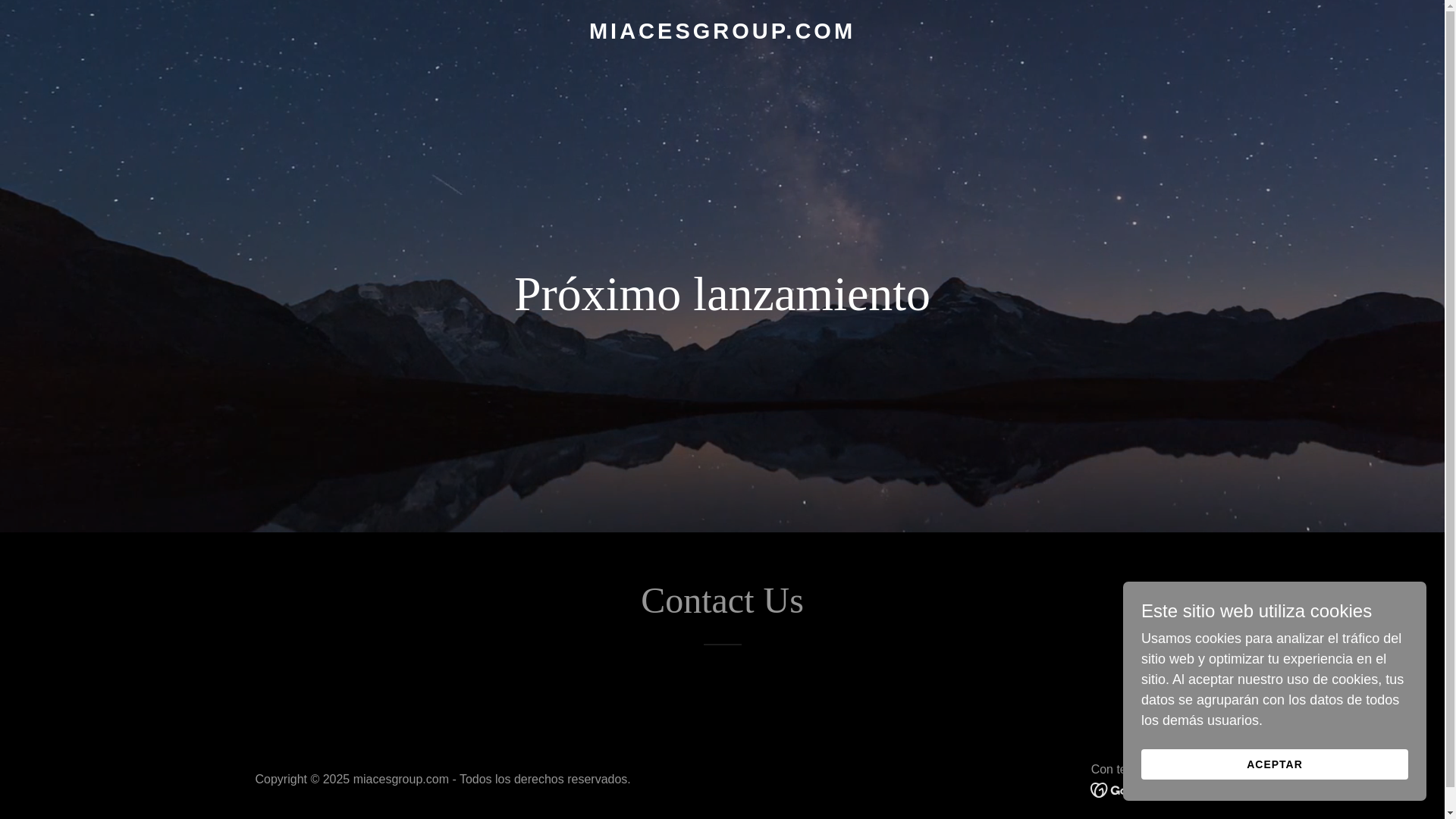 website screenshot of https://miacesgroup.com/