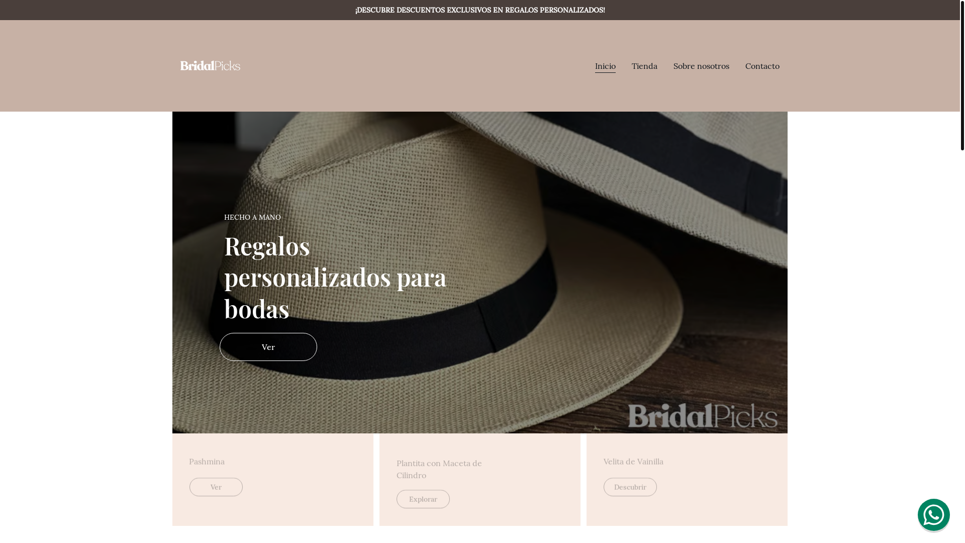 website screenshot of https://bridal-picks.com/