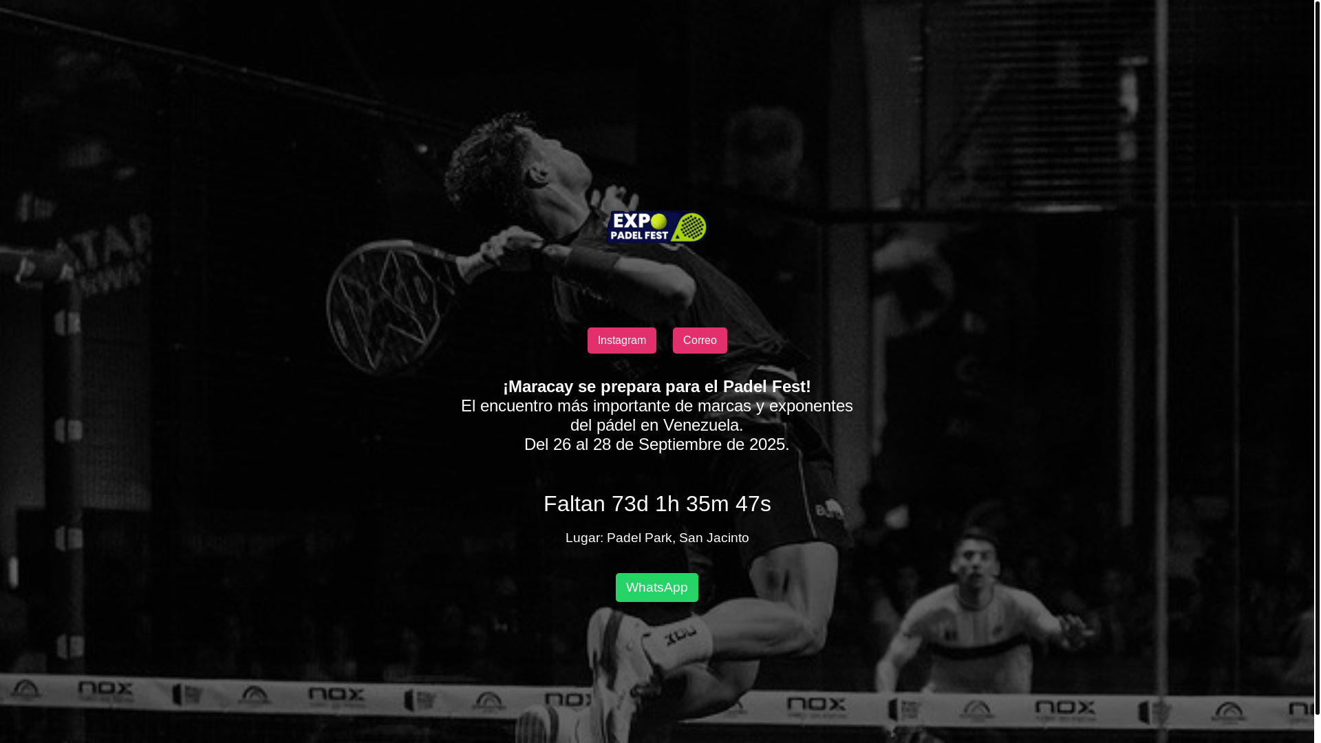 website screenshot of https://expopadelfest.com/