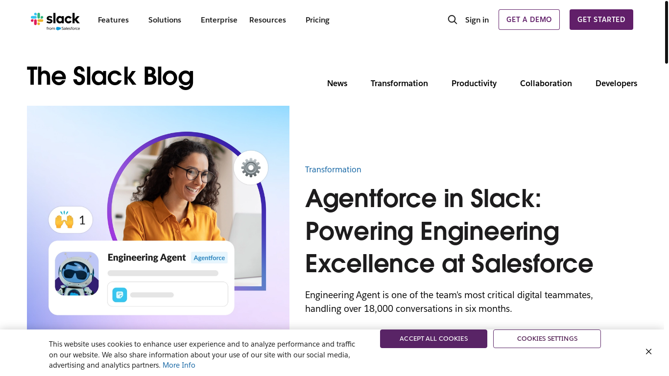 website screenshot of https://slackhq.com