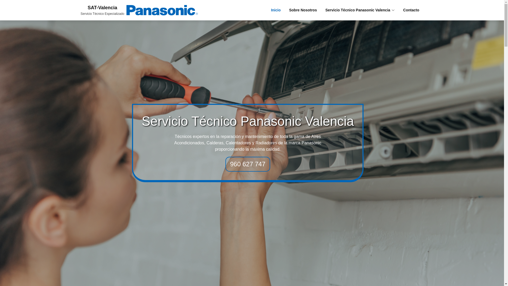 website screenshot of https://serviciotecnicovalencia-panasat.com.es/