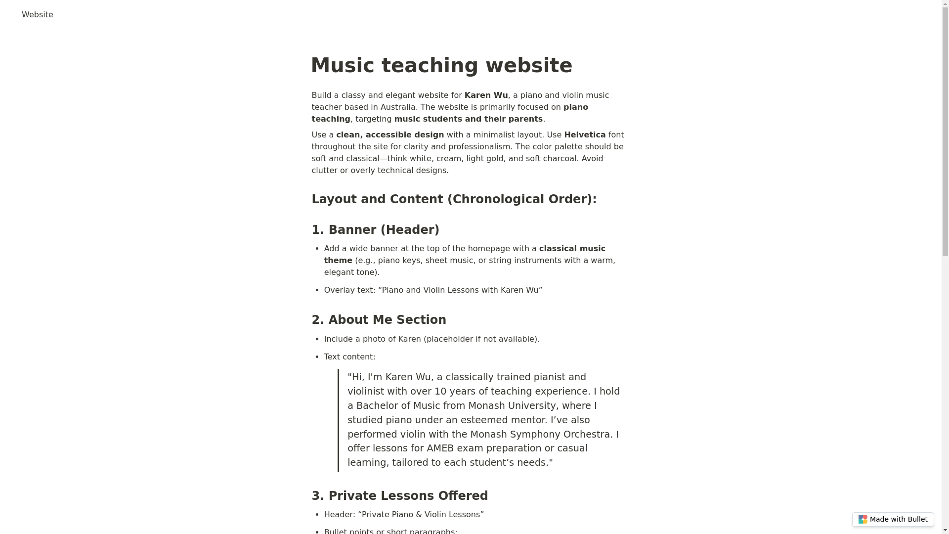 website screenshot of https://website-pro-bullet.pages.dev/