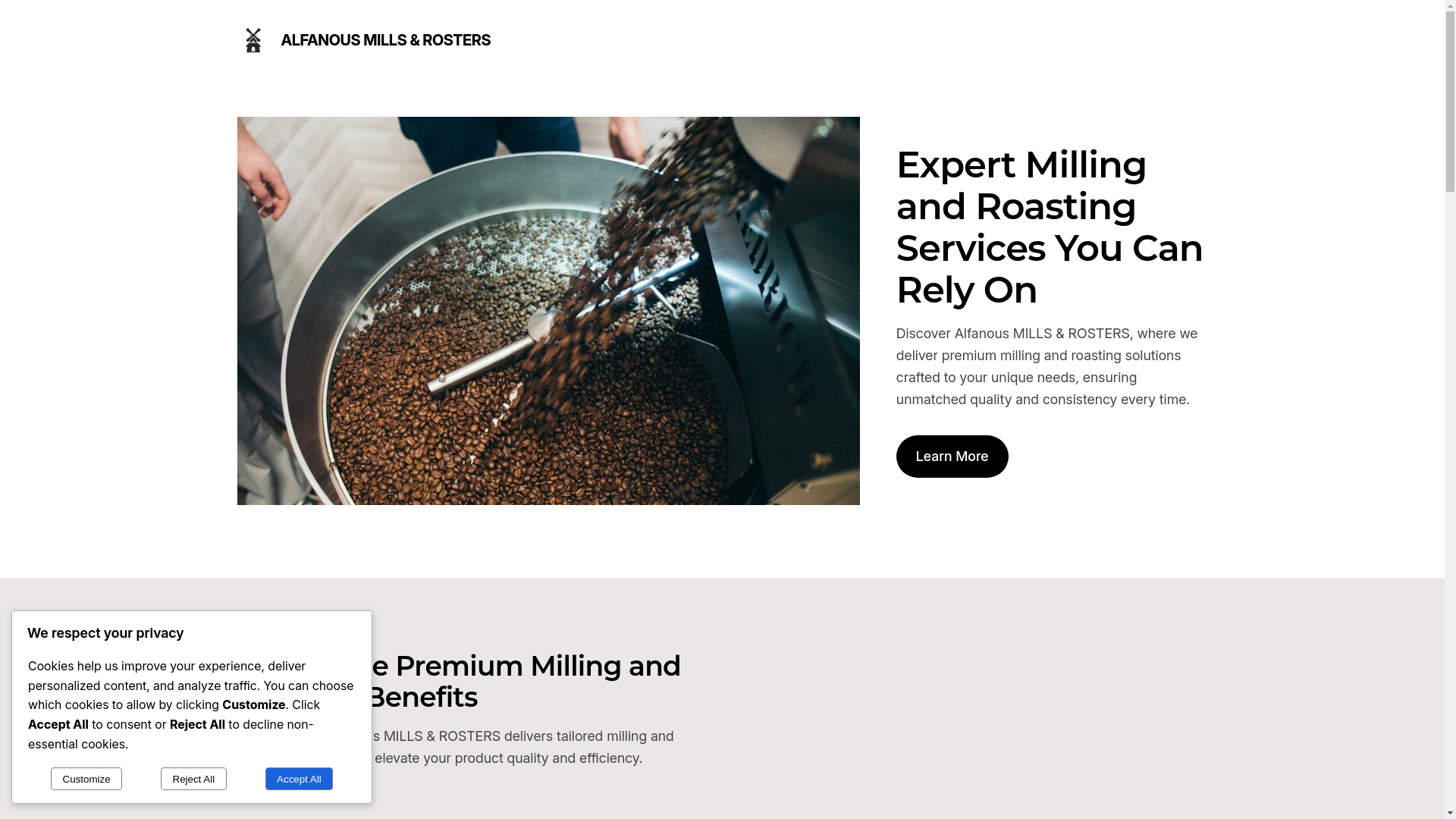 website screenshot of https://alfanouseg.com/