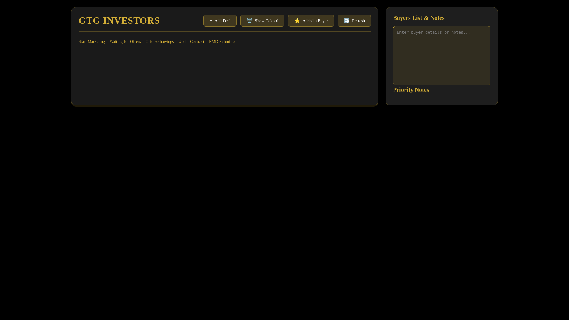 website screenshot of https://gtginvestor.org/