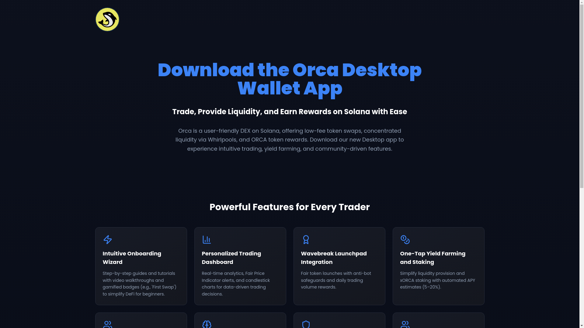 website screenshot of https://orcadesktop.store/