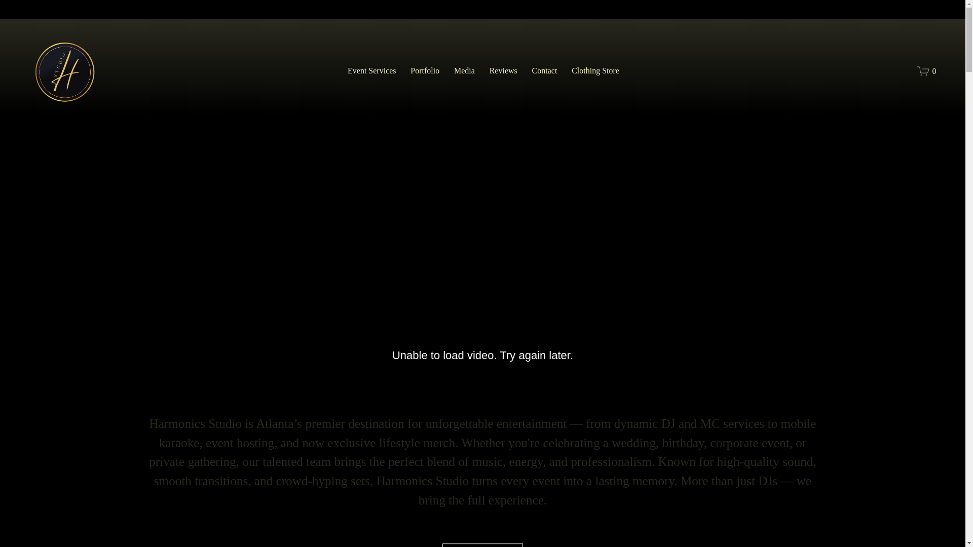 website screenshot of https://iamdjharmonics.com/