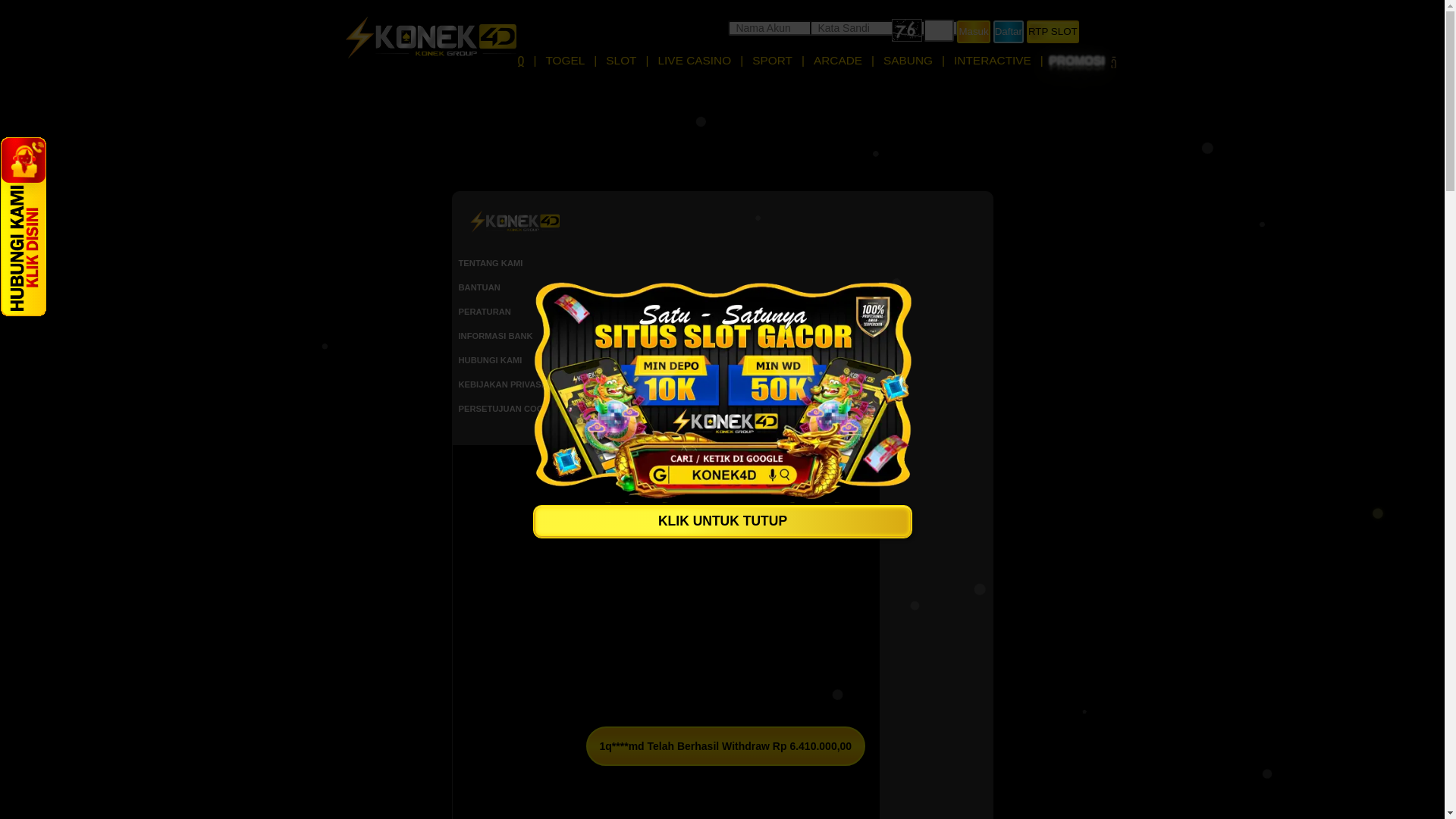 website screenshot of https://konek4dterbang.com/