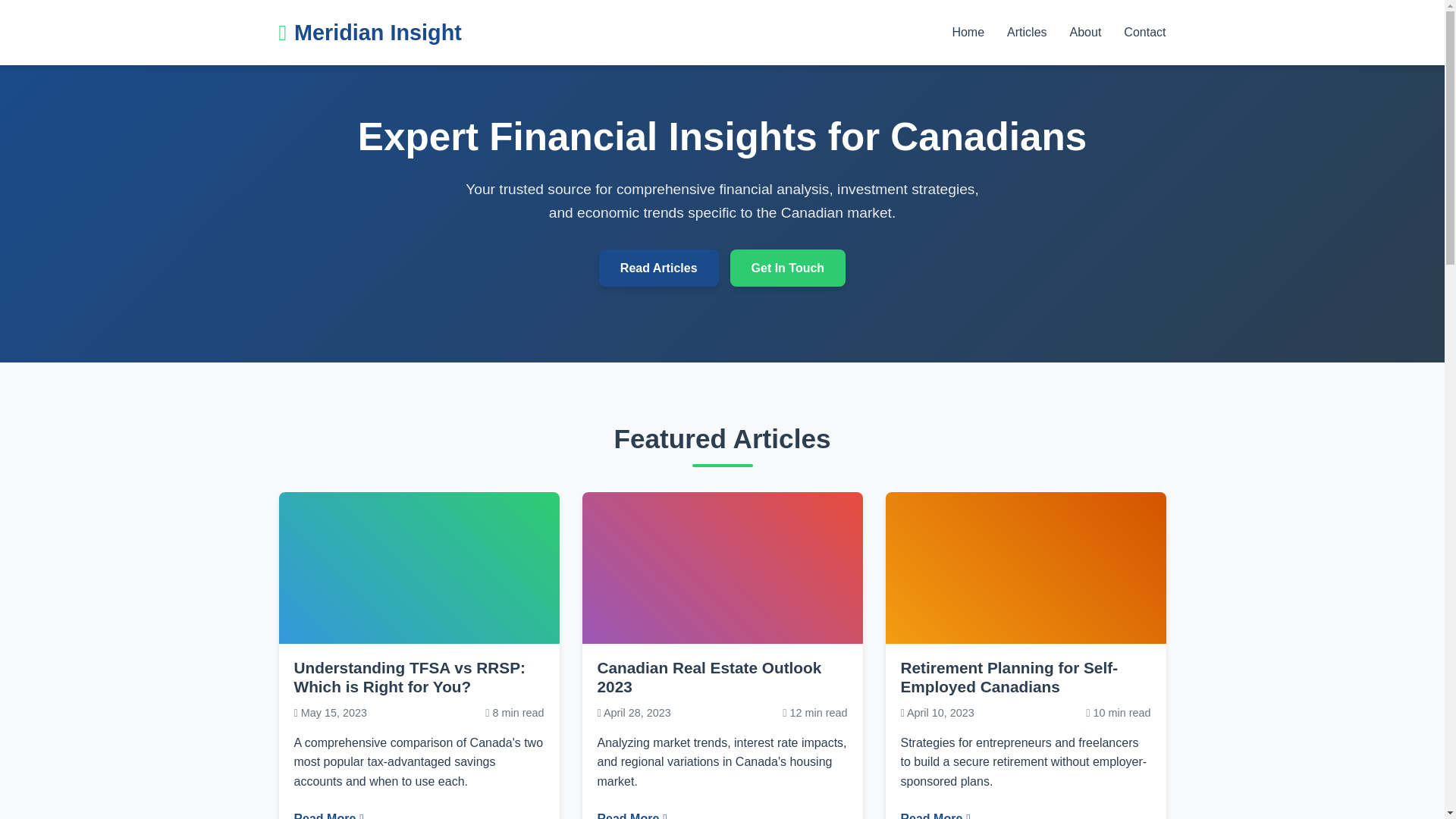 website screenshot of https://meridiantcb.com/